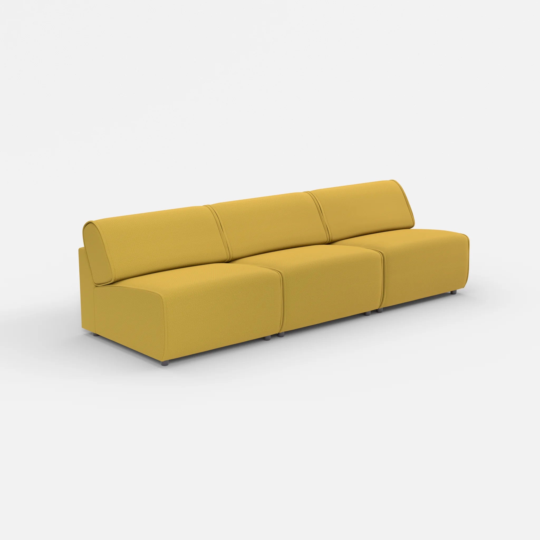 3 Sitzer Sofa Belleform ohne Armlehne 3 novumtivoli in Hellgrün von der Seite