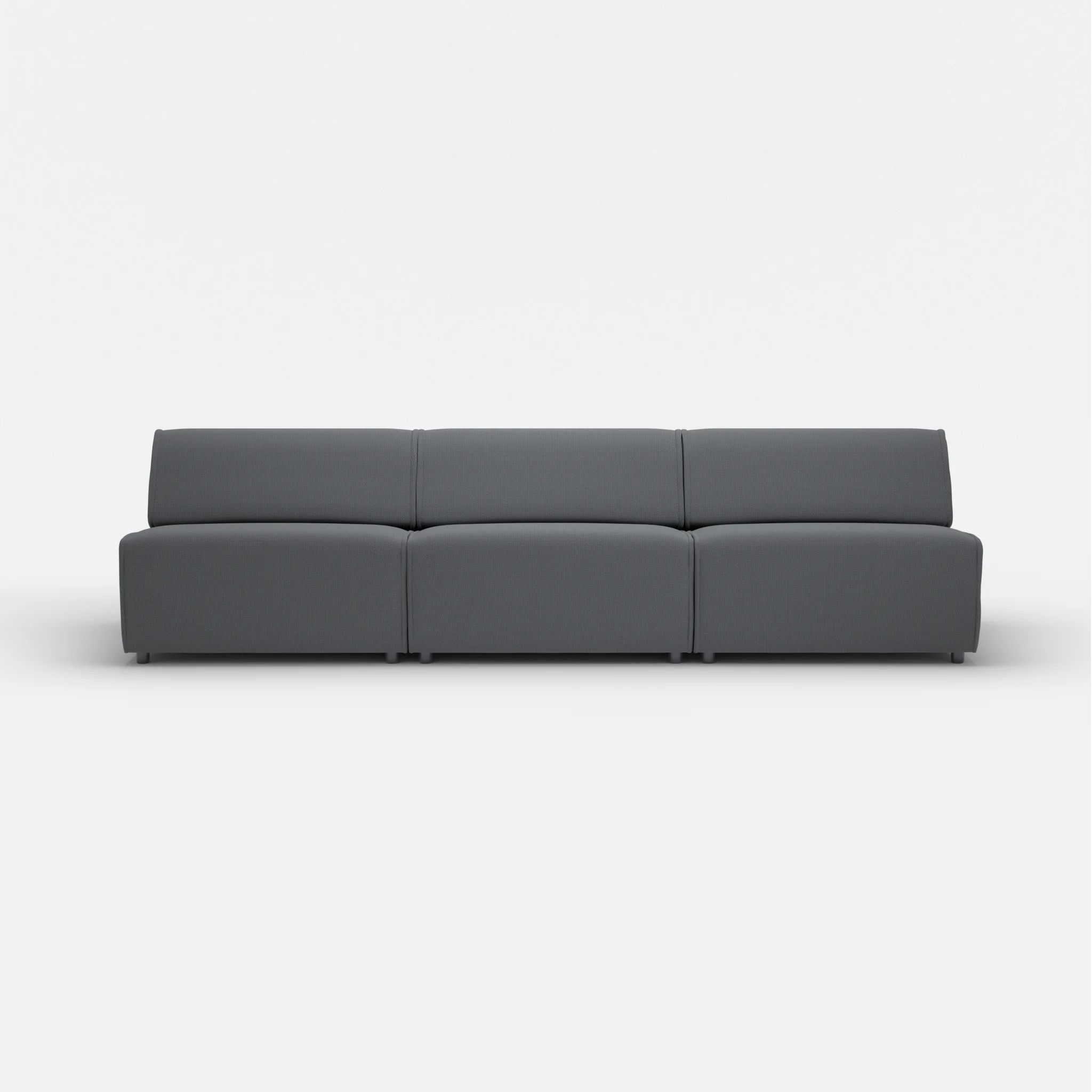 3 Sitzer Sofa Belleform ohne Armlehne 4 credoasphalt in Anthrazit von vorne