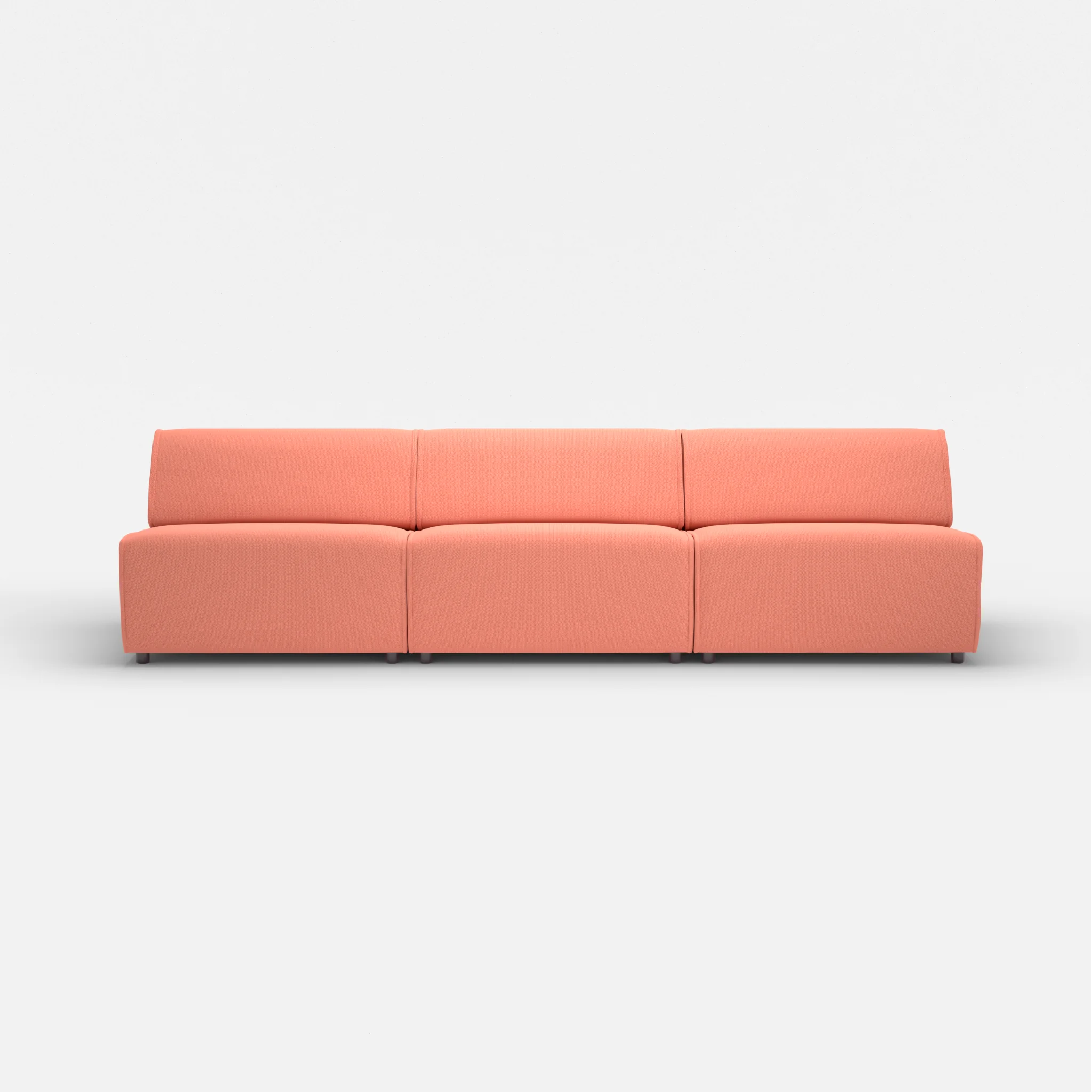 3 Sitzer Sofa Belleform ohne Armlehne 4 credograpefruit in Coral von vorne