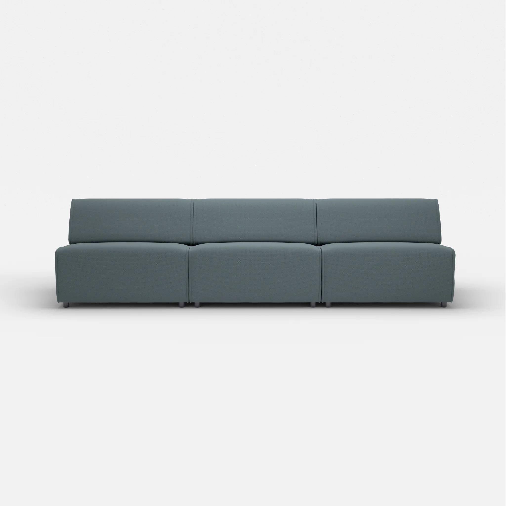 3 Sitzer Sofa Belleform ohne Armlehne 4 credojaspis in Türkis von vorne