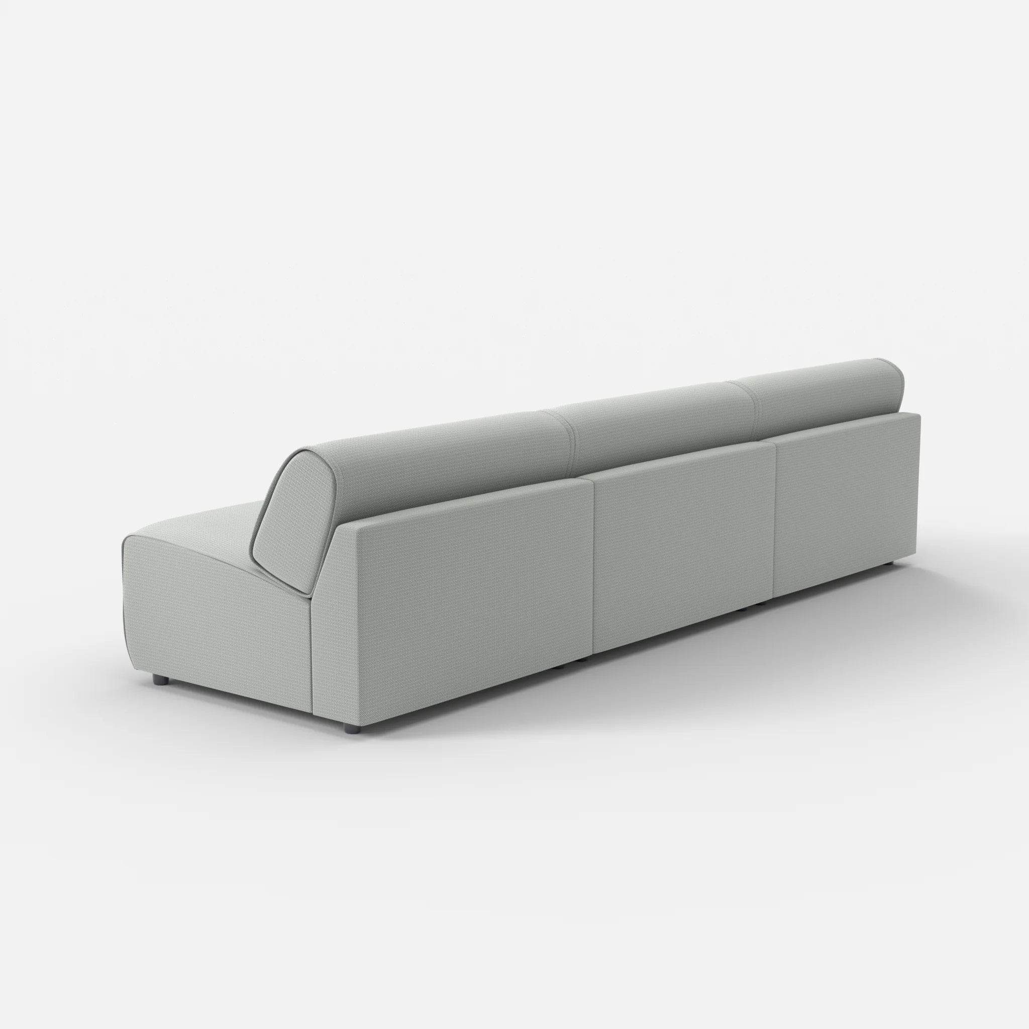 3 Sitzer Sofa Belleform ohne Armlehne 4 credopepper in Dunkelgrau von hinten