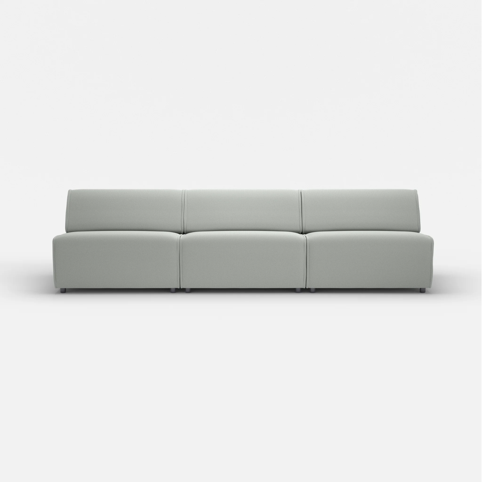 3 Sitzer Sofa Belleform ohne Armlehne 4 credopepper in Dunkelgrau von vorne