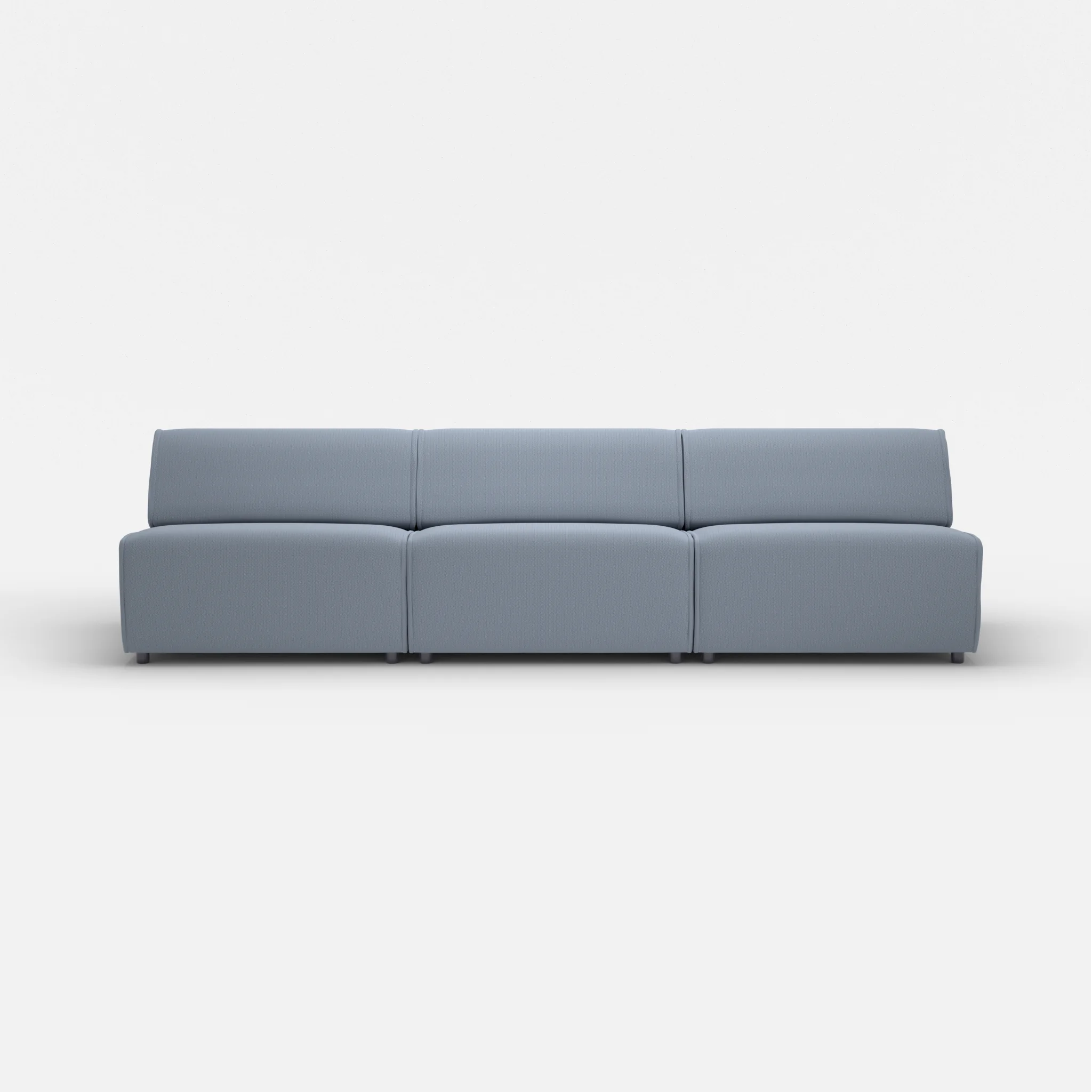 3 Sitzer Sofa Belleform ohne Armlehne 4 credosea in Blau von vorne