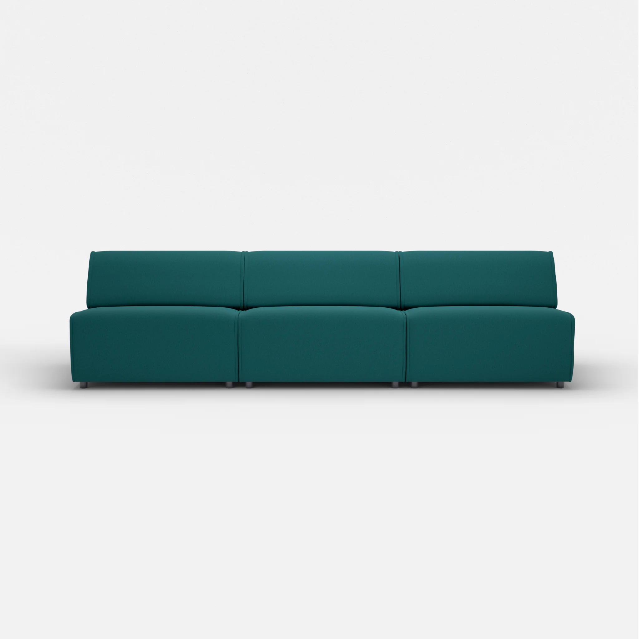 3 Sitzer Sofa Belleform ohne Armlehne 4 dama0018 in Türkis von vorne
