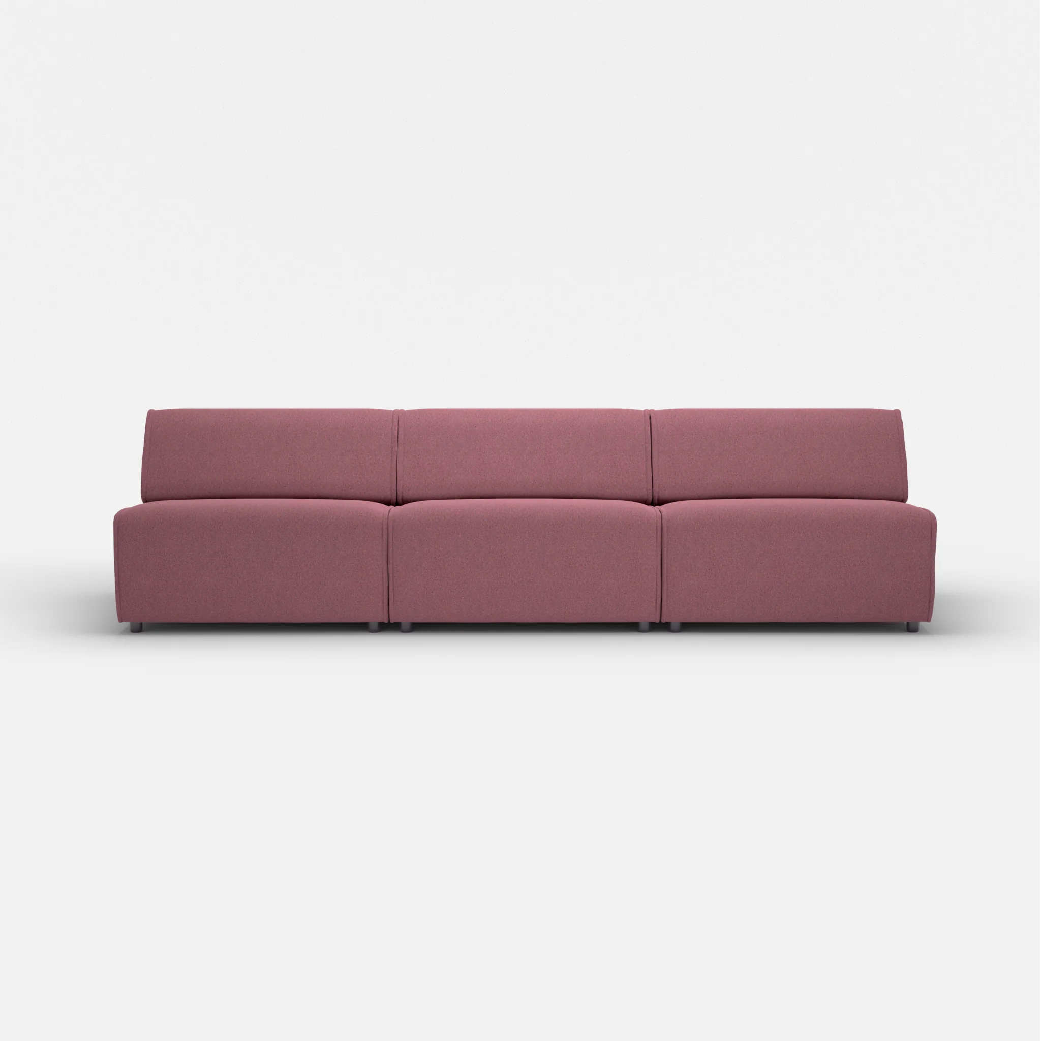 3 Sitzer Sofa Belleform ohne Armlehne 4 dama0041 in Violett von vorne