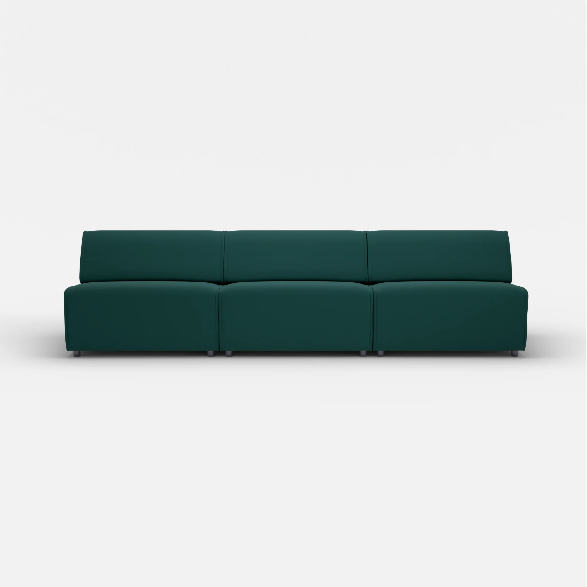 3 Sitzer Sofa Belleform ohne Armlehne 4 dama0073 in Petrol von vorne