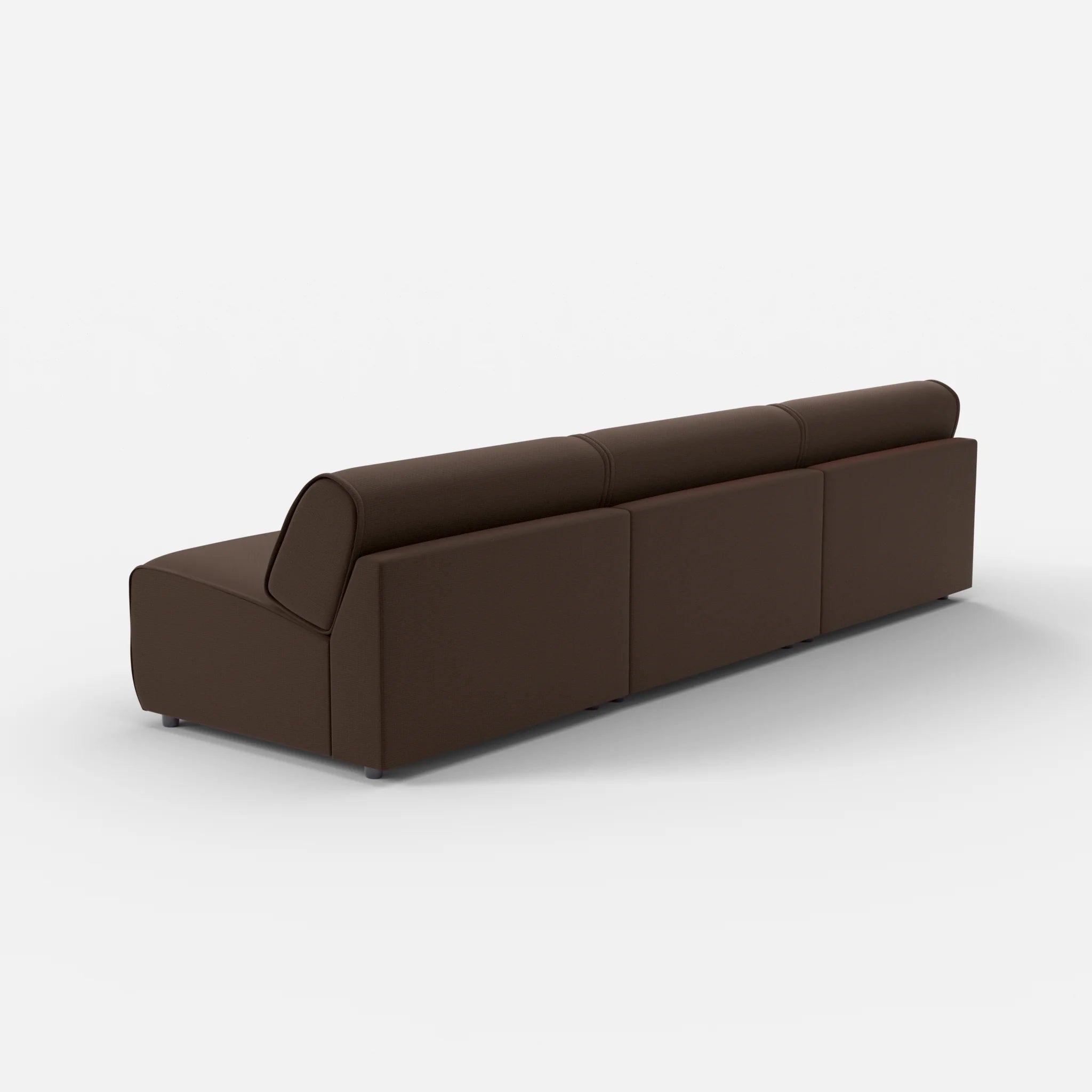 3 Sitzer Sofa Belleform ohne Armlehne 4 nabucco2022 in Dunkelbraun von hinten