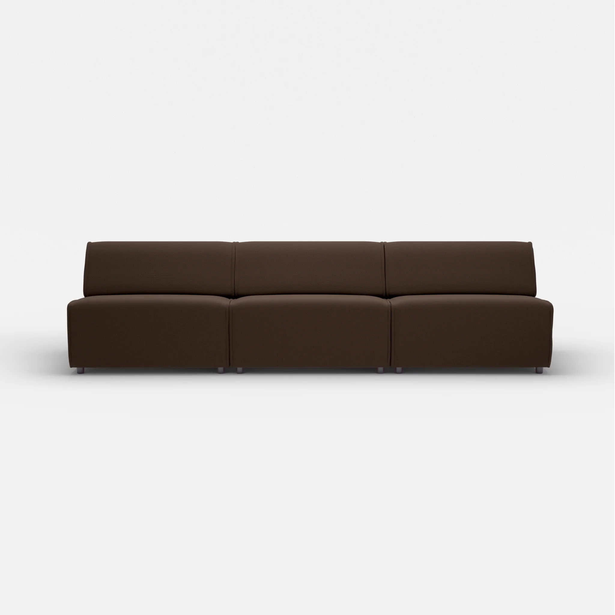 3 Sitzer Sofa Belleform ohne Armlehne 4 nabucco2022 in Dunkelbraun von vorne