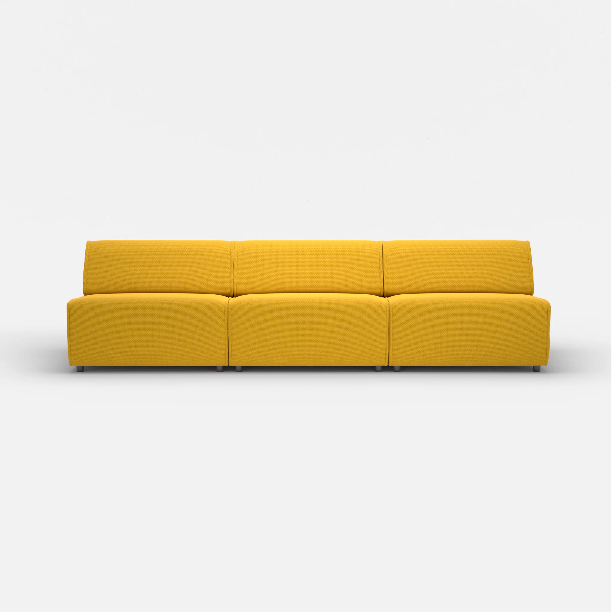 3 Sitzer Sofa Belleform ohne Armlehne 4 nabucco3019 in Curry von vorne