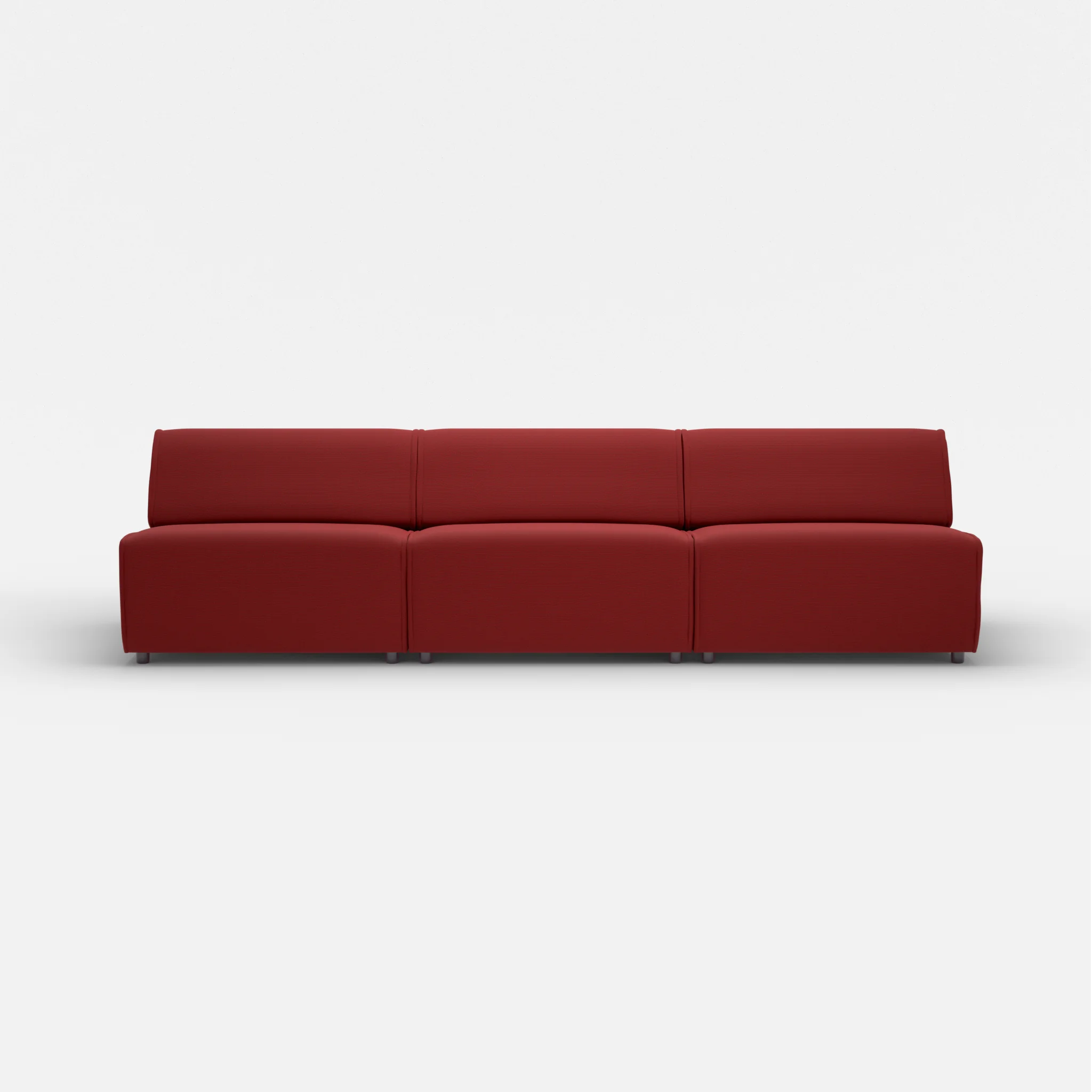 3 Sitzer Sofa Belleform ohne Armlehne 4 nabucco4021 in Rot von vorne