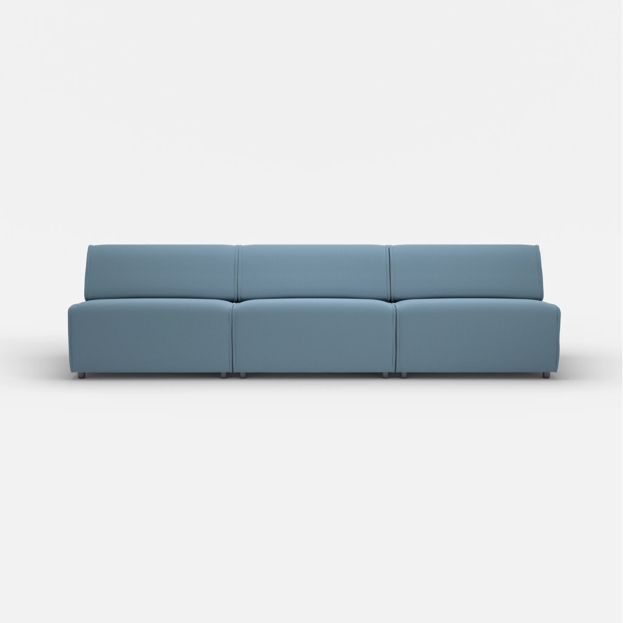3 Sitzer Sofa Belleform ohne Armlehne 4 nabucco6043 in Blau von vorne