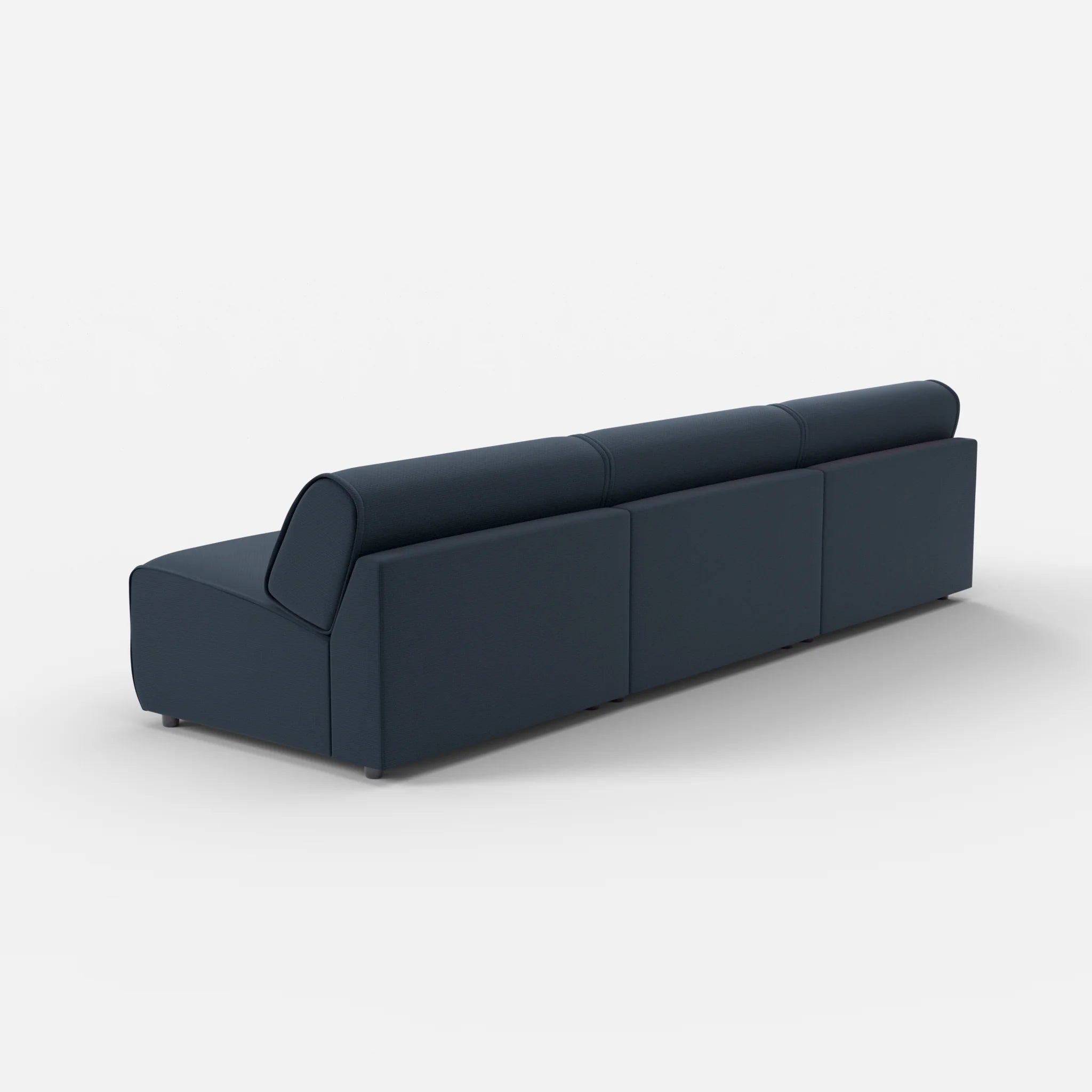 3 Sitzer Sofa Belleform ohne Armlehne 4 nabucco6098 in Dunkelblau von hinten