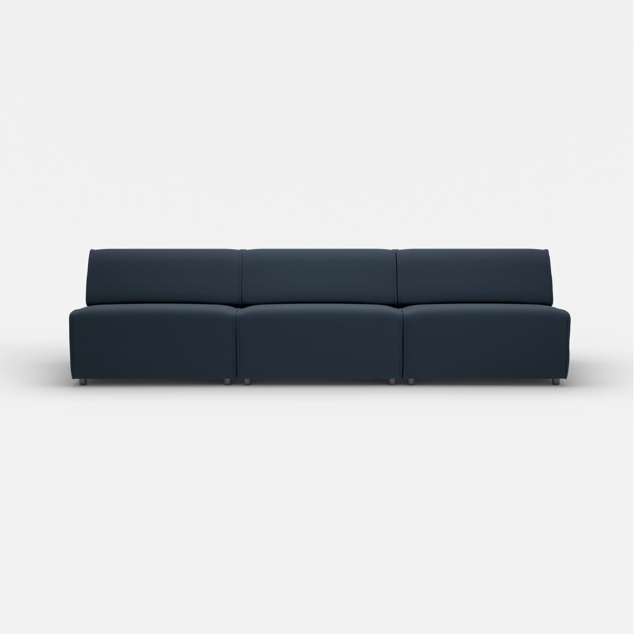 3 Sitzer Sofa Belleform ohne Armlehne 4 nabucco6098 in Dunkelblau von vorne