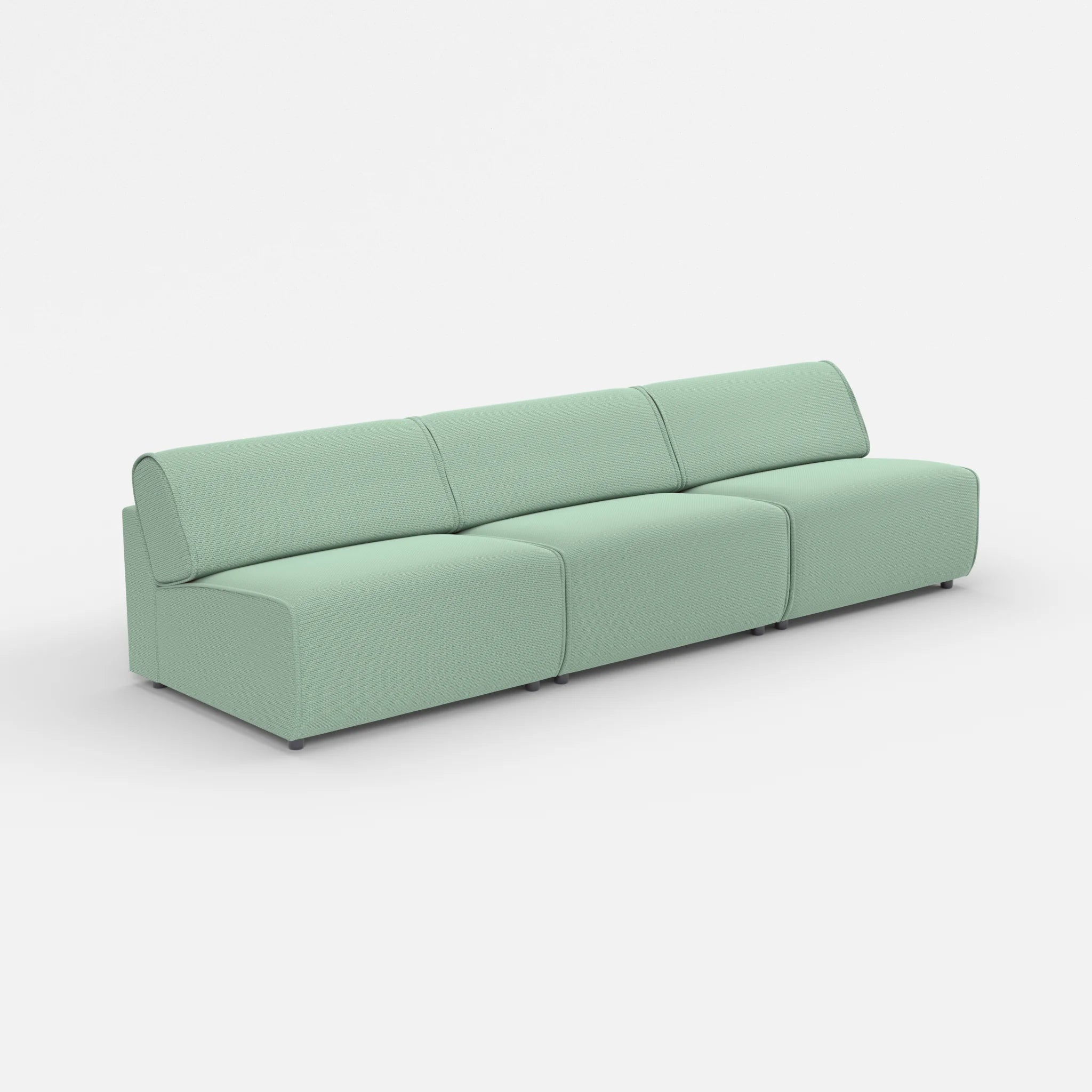 3 Sitzer Sofa Belleform ohne Armlehne 4 nabucco7030 in Türkis von der Seite