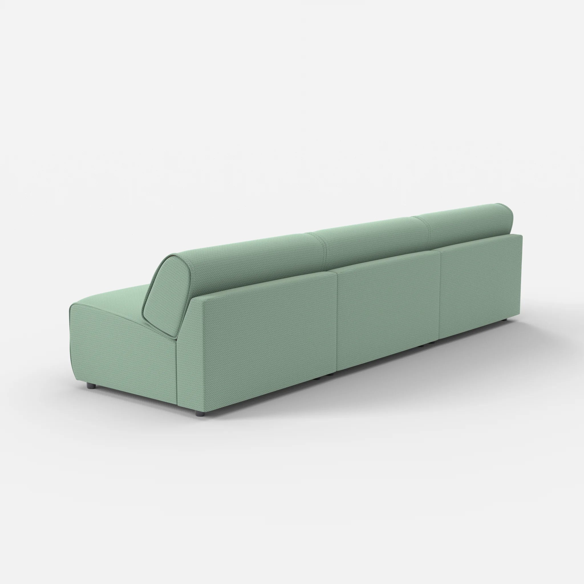 3 Sitzer Sofa Belleform ohne Armlehne 4 nabucco7030 in Türkis von hinten