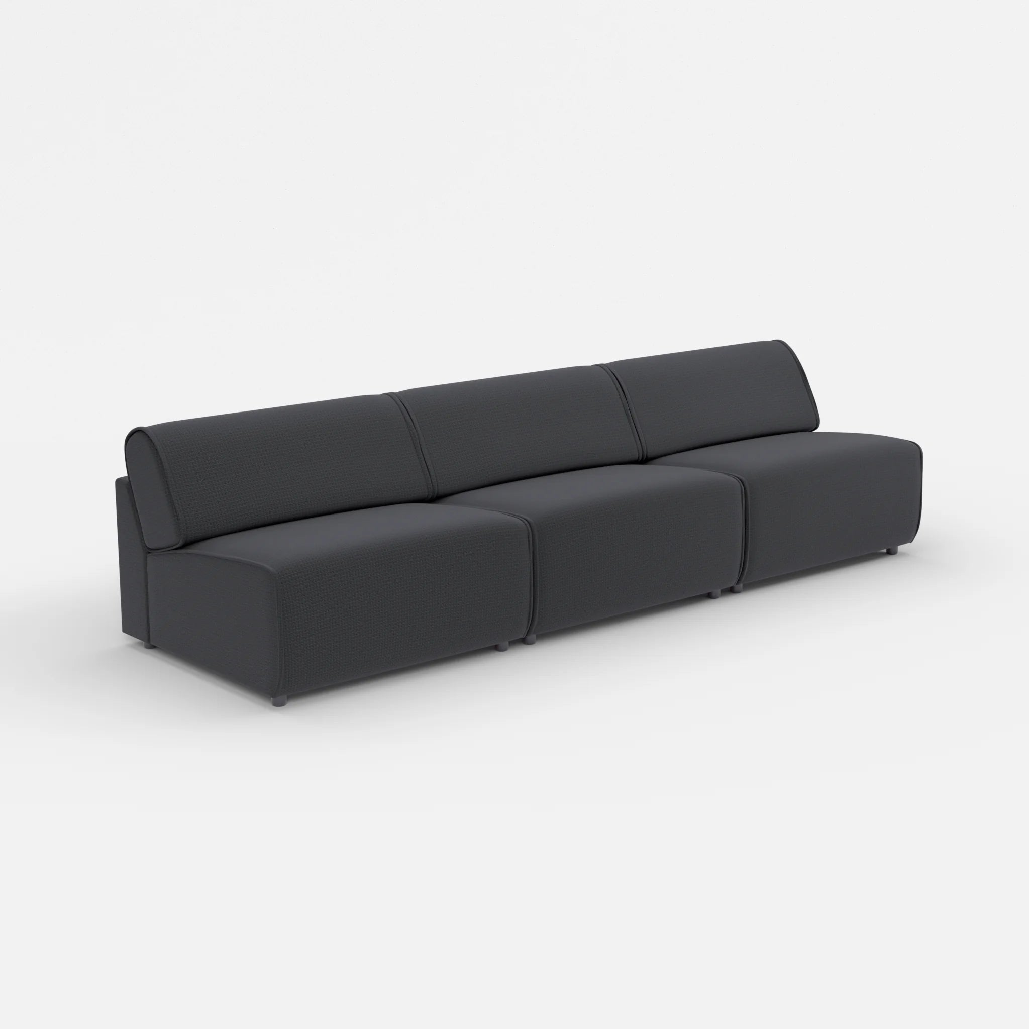 3 Sitzer Sofa Belleform ohne Armlehne 4 nabucco8019 in Anthrazit von der Seite