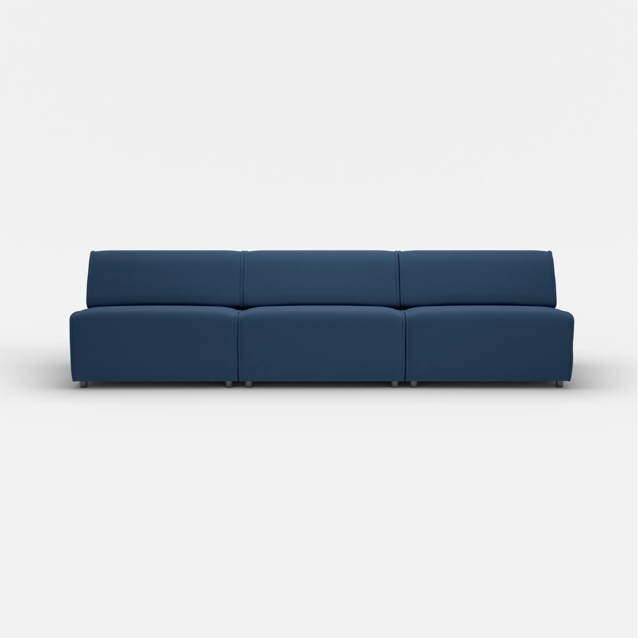 3 Sitzer Sofa Belleform ohne Armlehne 4 novumamur in Navy von vorne