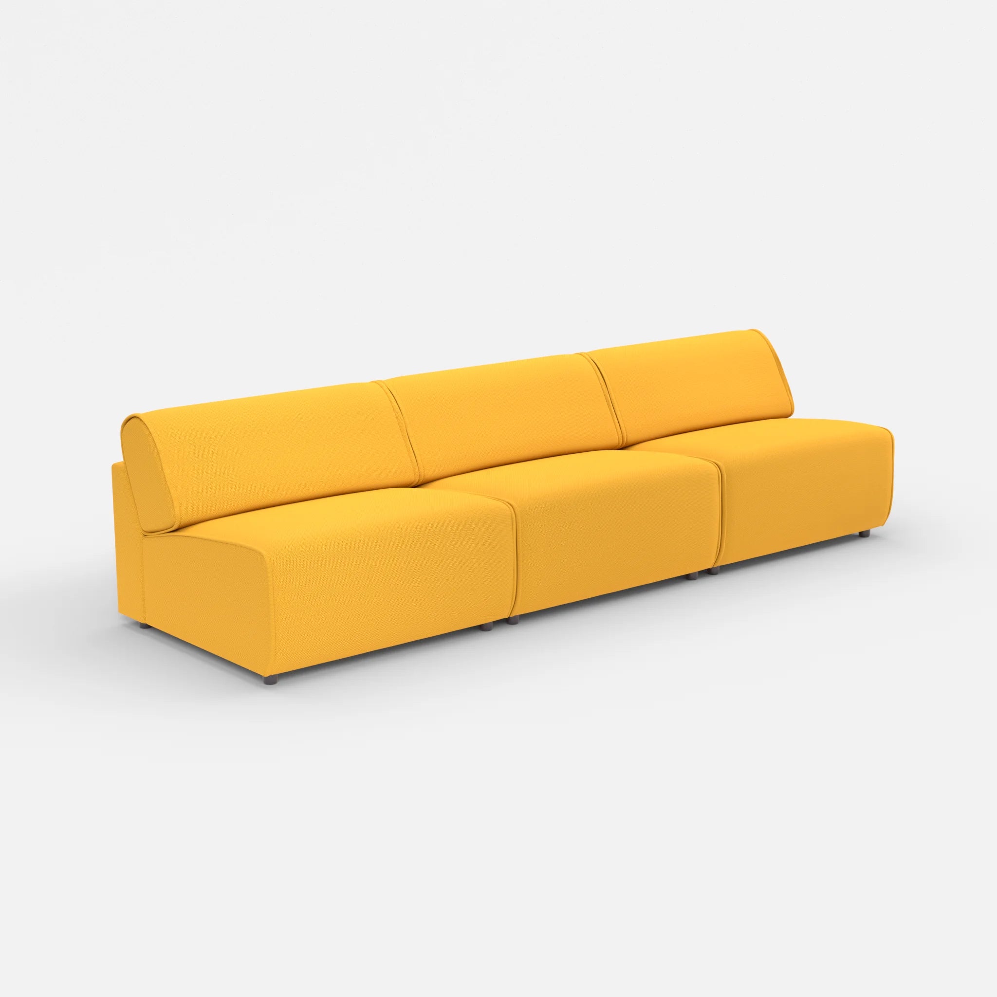 3 Sitzer Sofa Belleform ohne Armlehne 4 novumcurry in Curry von der Seite