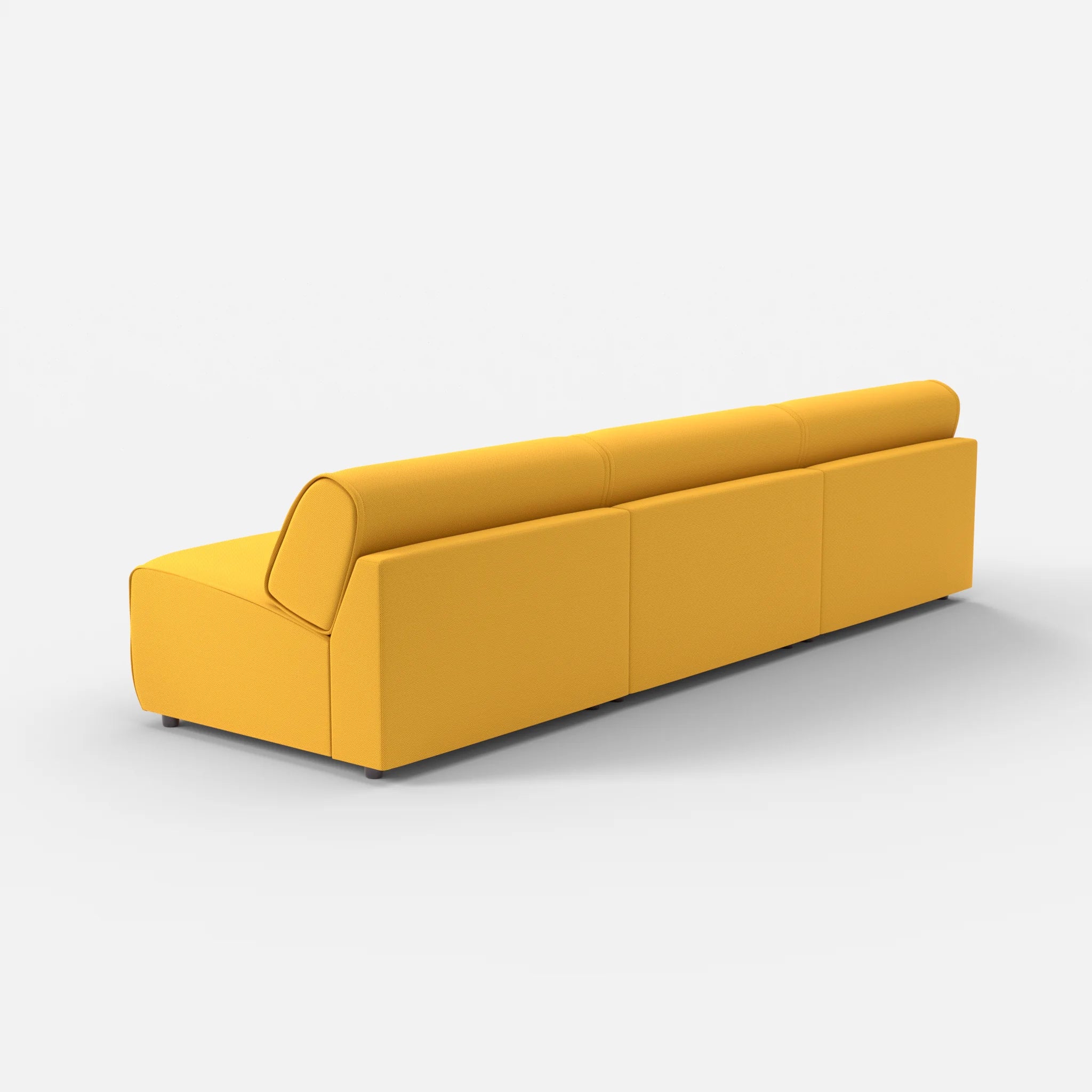 3 Sitzer Sofa Belleform ohne Armlehne 4 novumcurry in Curry von hinten