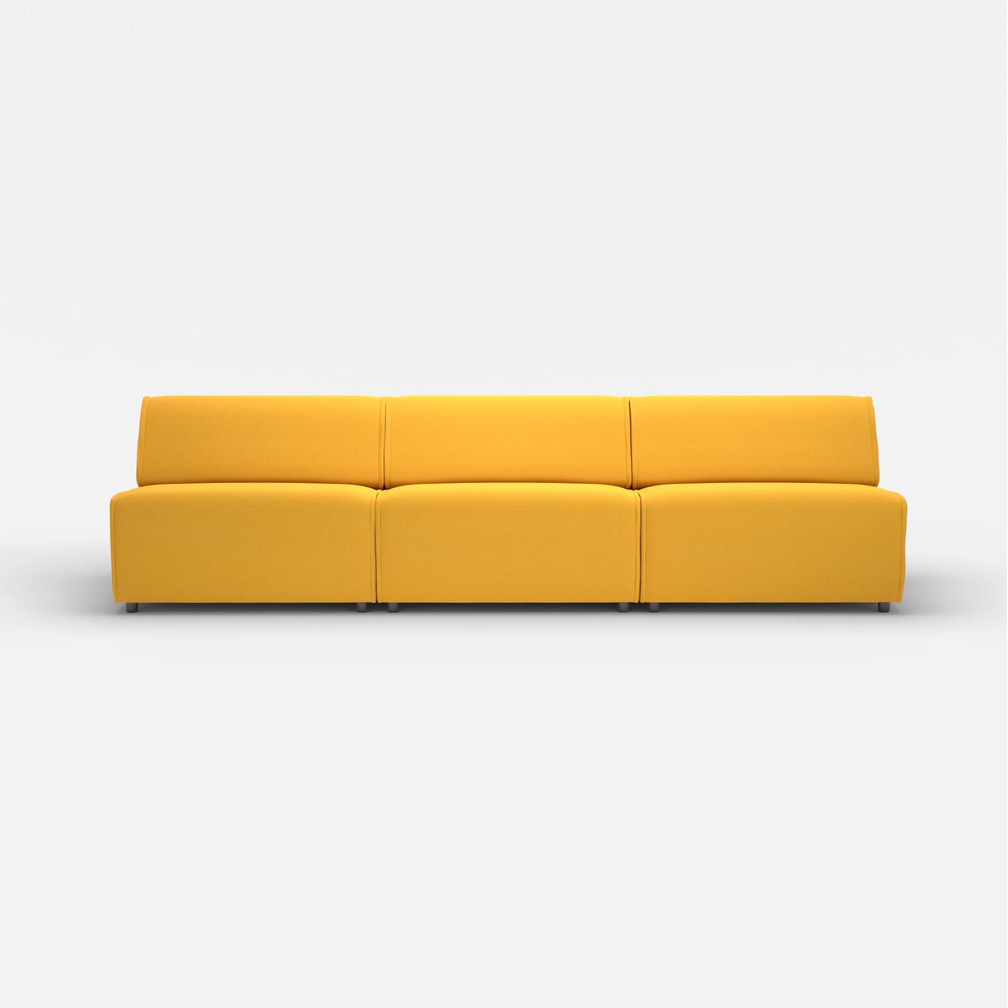 3 Sitzer Sofa Belleform ohne Armlehne 4 novumcurry in Curry von vorne