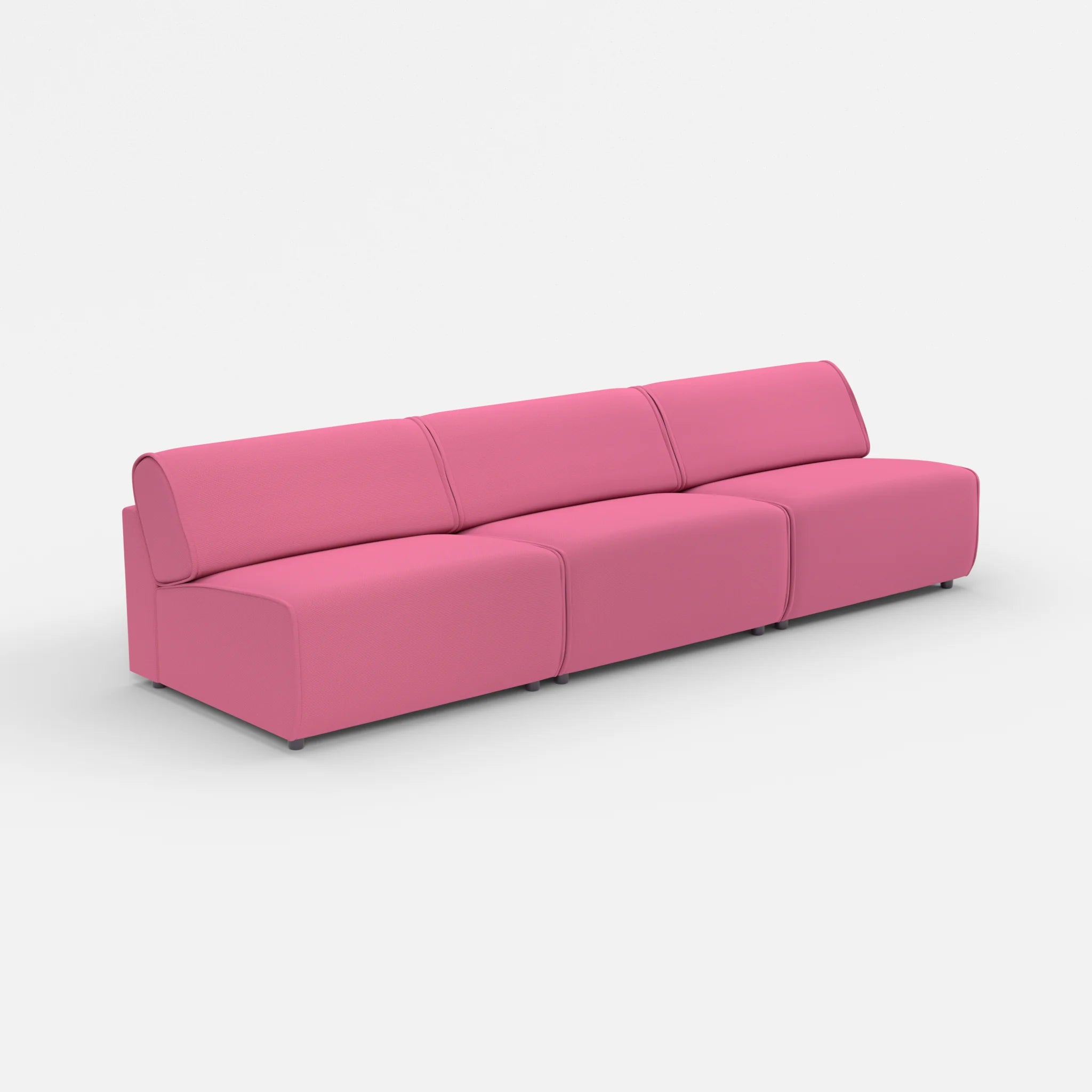 3 Sitzer Sofa Belleform ohne Armlehne 4 novumlitchi in Violett von der Seite
