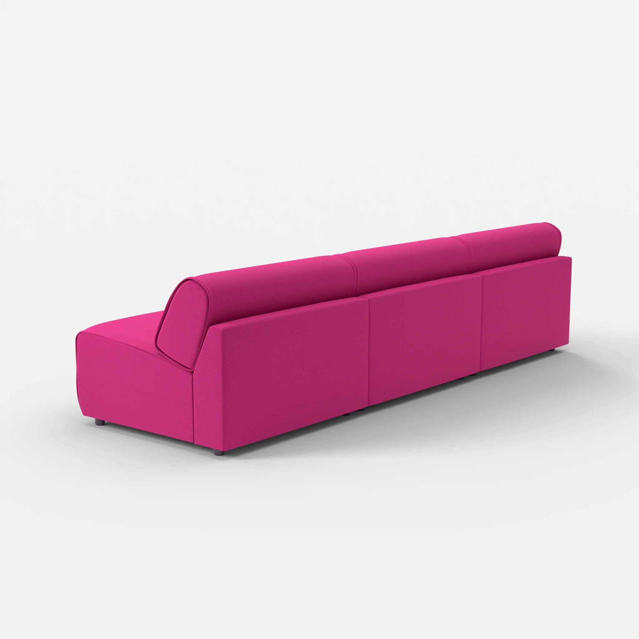 3 Sitzer Sofa Belleform ohne Armlehne 4 novummagenta in Magenta von hinten
