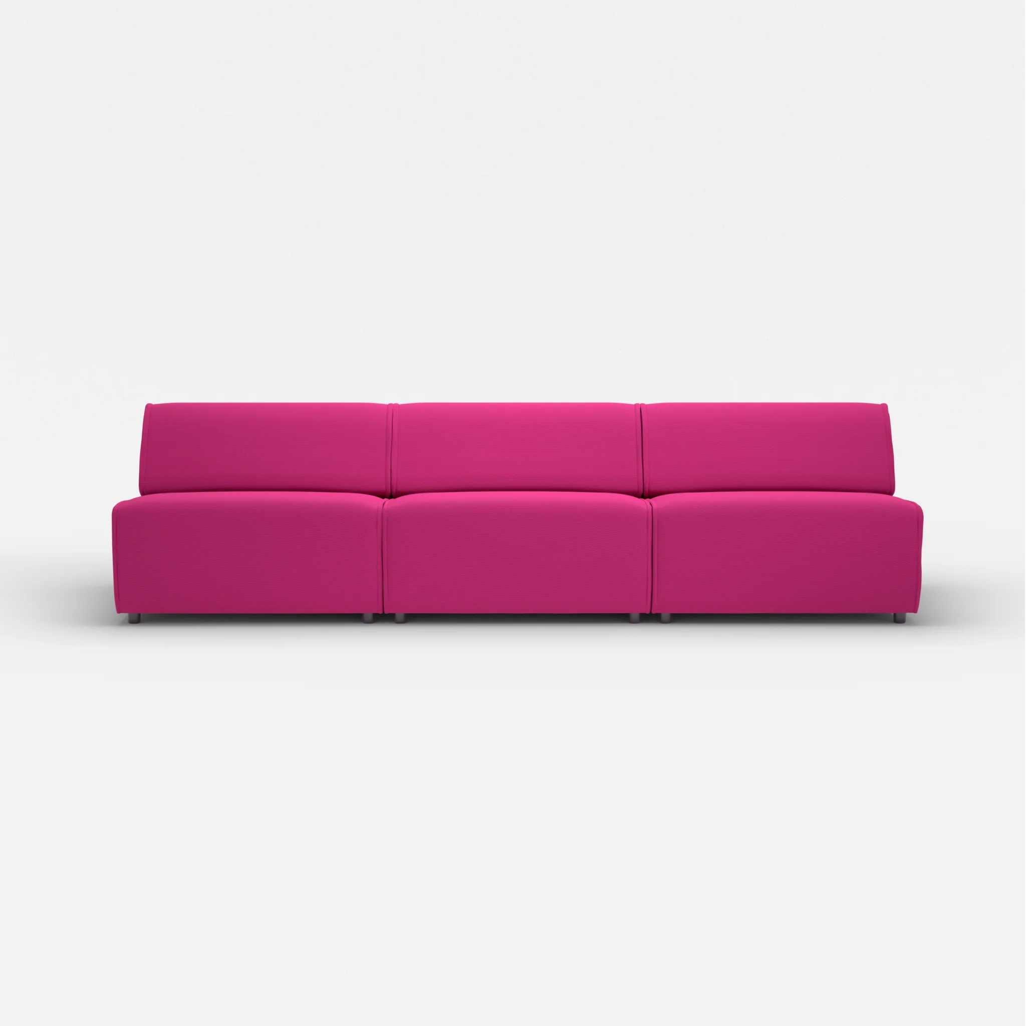 3 Sitzer Sofa Belleform ohne Armlehne 4 novummagenta in Magenta von vorne