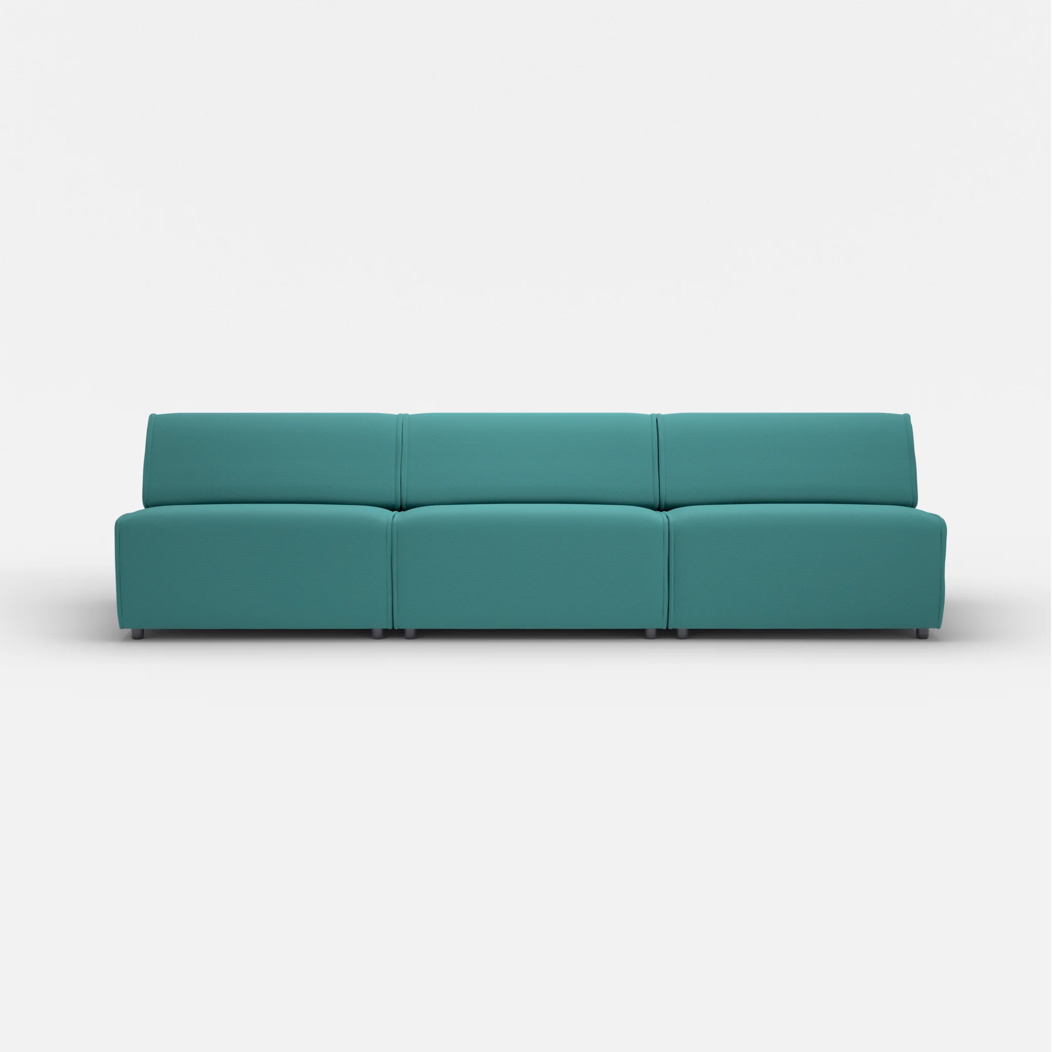 3 Sitzer Sofa Belleform ohne Armlehne 4 novumprisma in Türkis von vorne