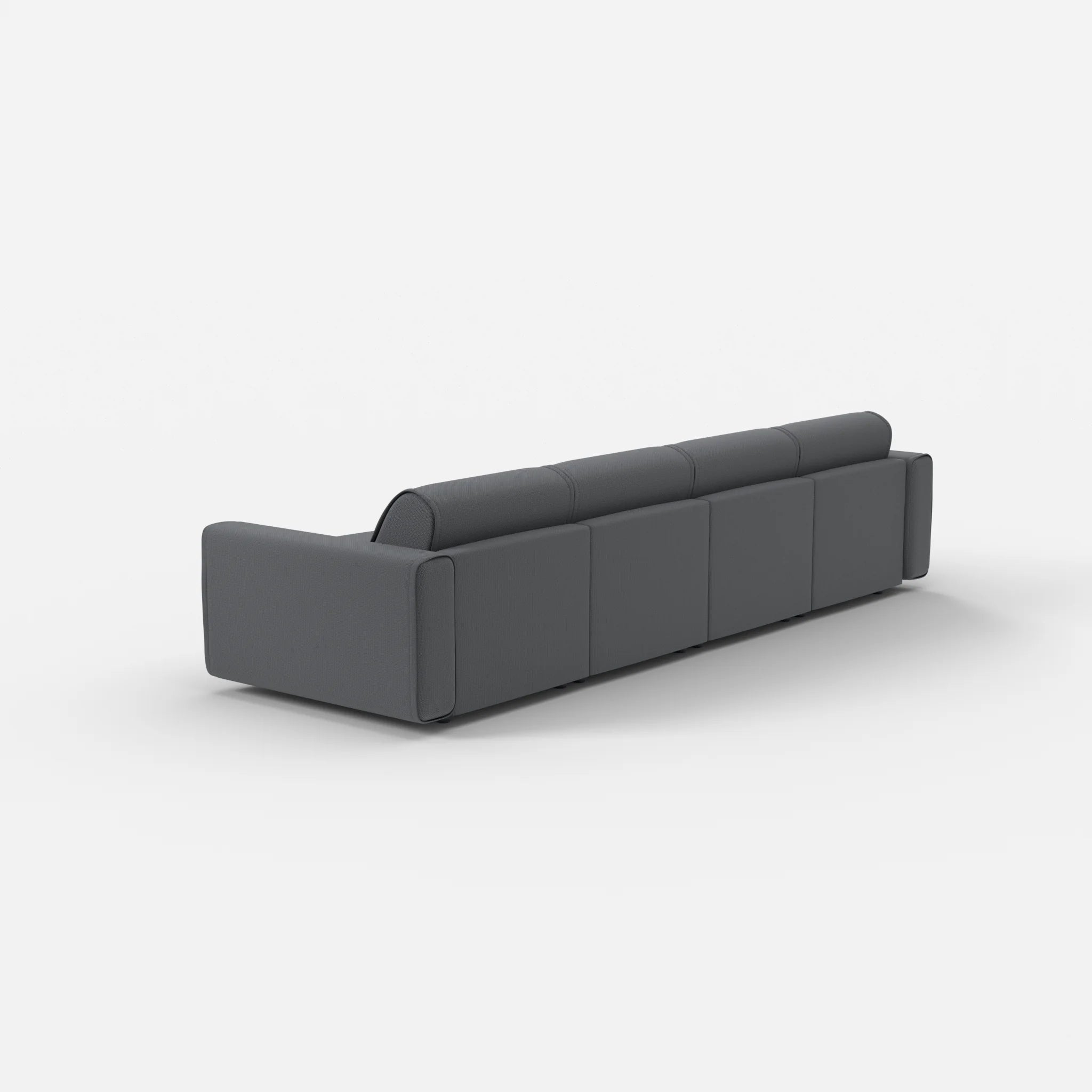 4 Sitzer Sofa Belleform mit breiter Armlehne 1 credoasphalt in Anthrazit von hinten