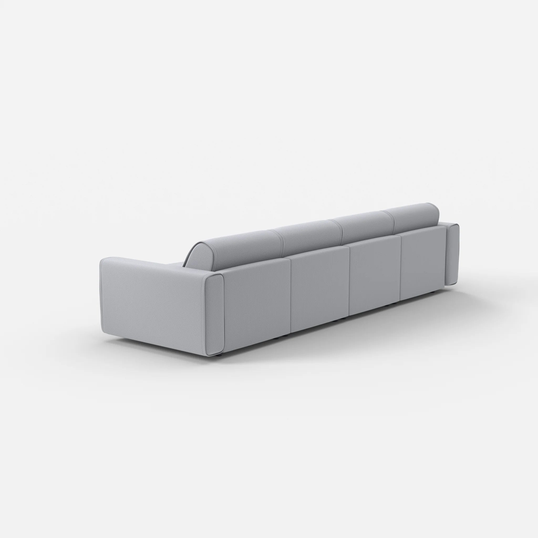 4 Sitzer Sofa Belleform mit breiter Armlehne 1 credochalk in Hellgrau von hinten