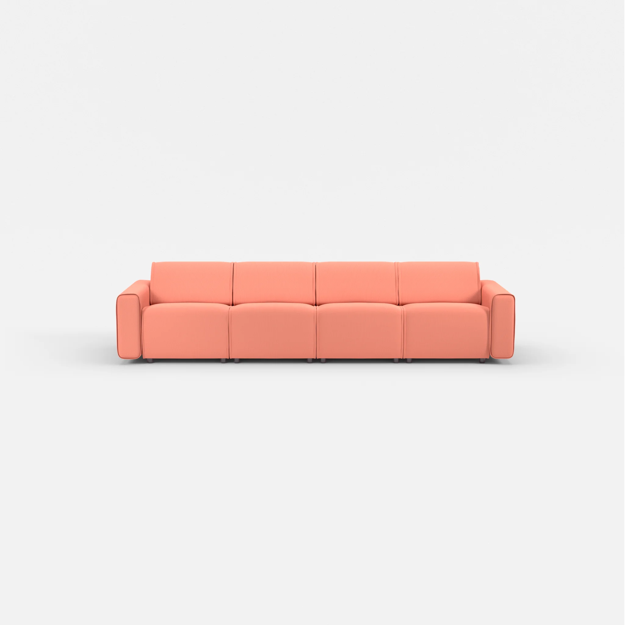 4 Sitzer Sofa Belleform mit breiter Armlehne 1 credograpefruit in Coral von vorne