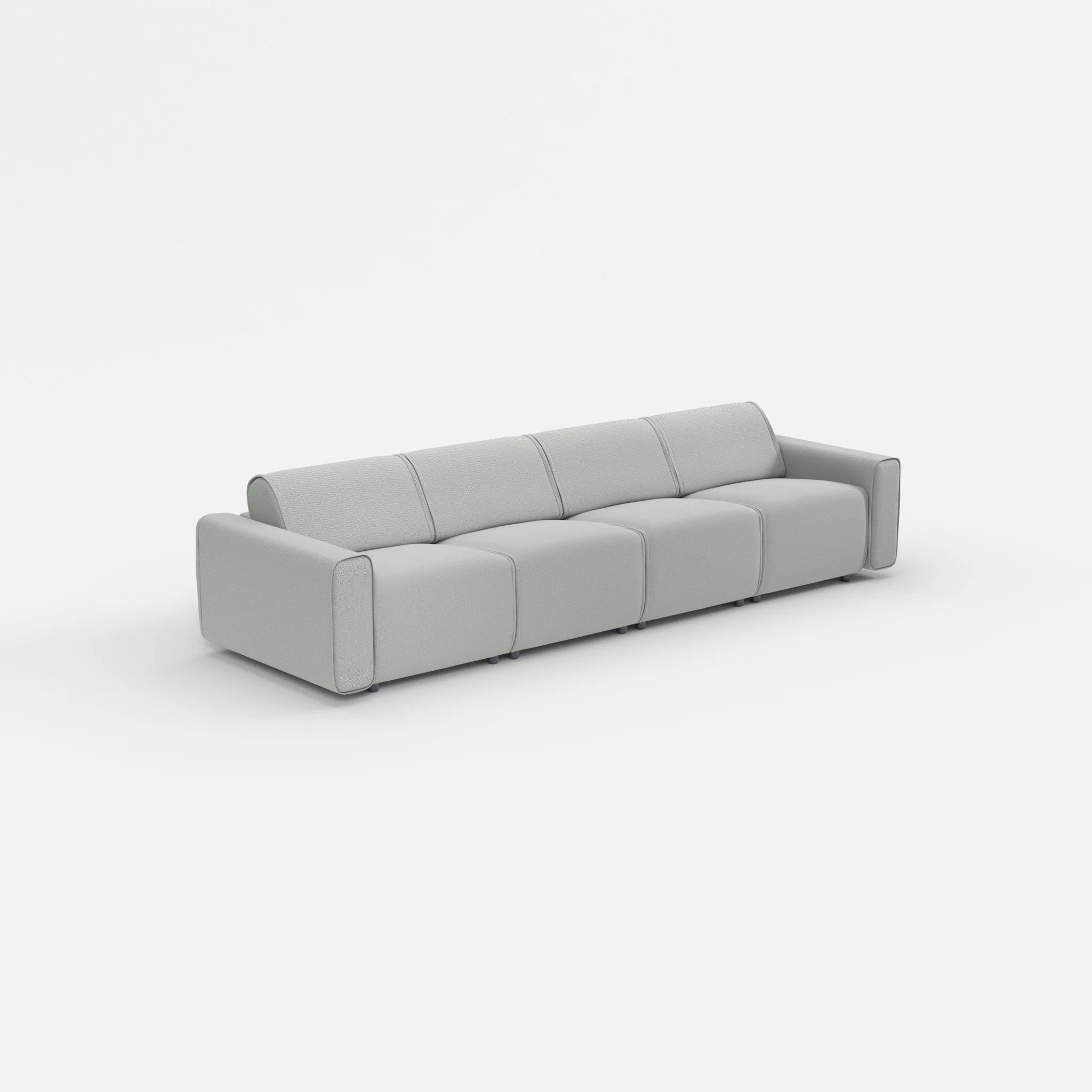 4 Sitzer Sofa Belleform mit breiter Armlehne 1 credopepper in Dunkelgrau von der Seite