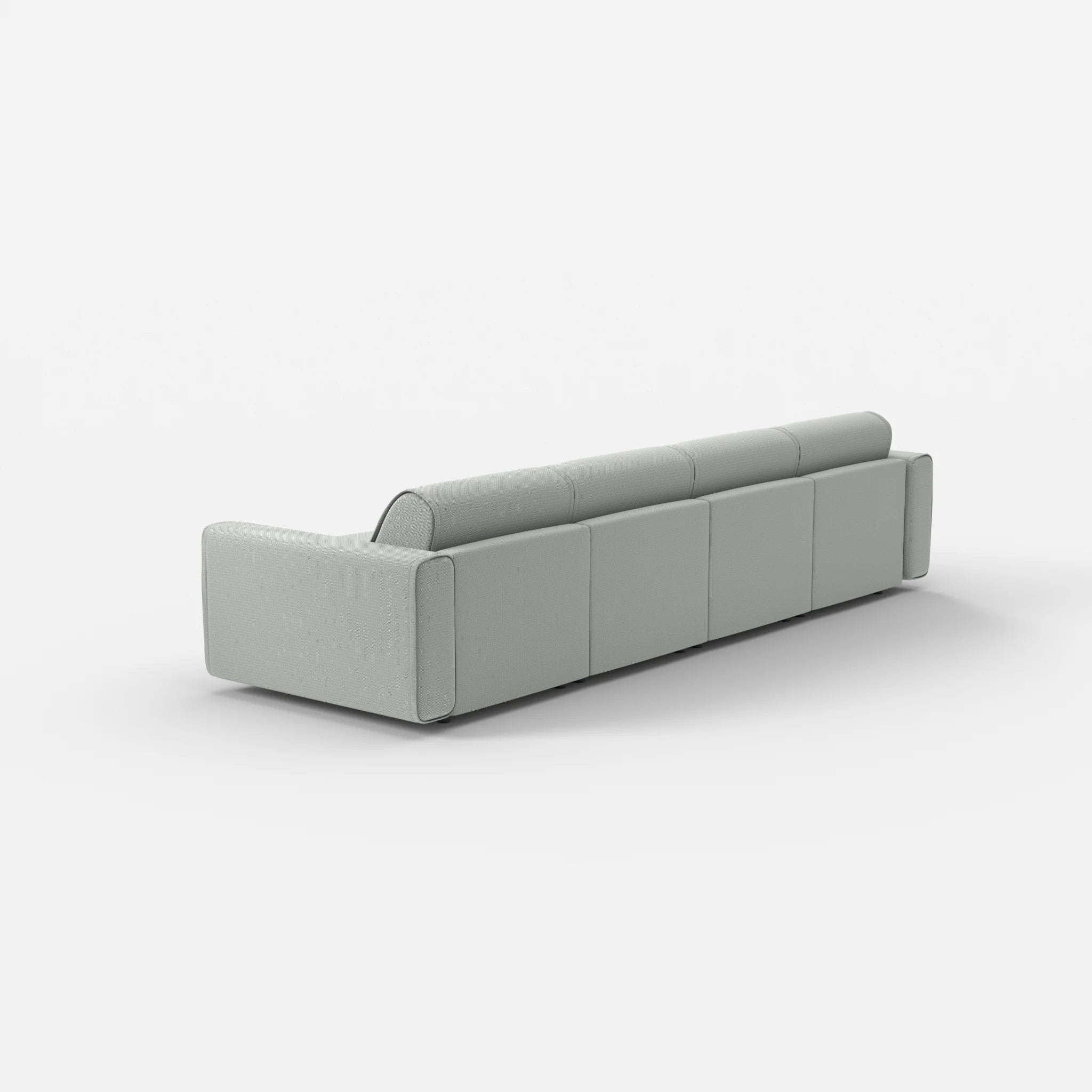 4 Sitzer Sofa Belleform mit breiter Armlehne 1 credopepper in Dunkelgrau von hinten
