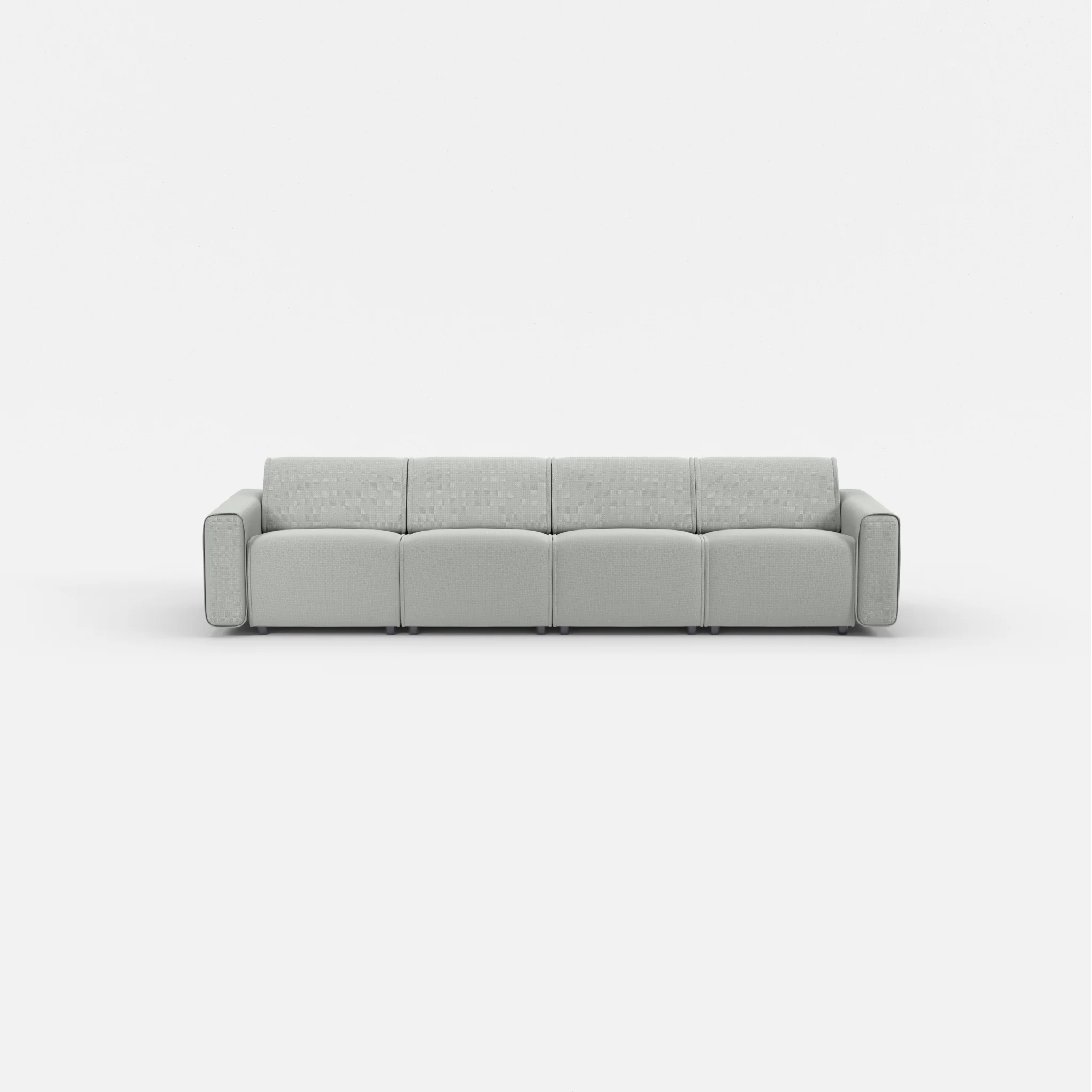 4 Sitzer Sofa Belleform mit breiter Armlehne 1 credopepper in Dunkelgrau von vorne