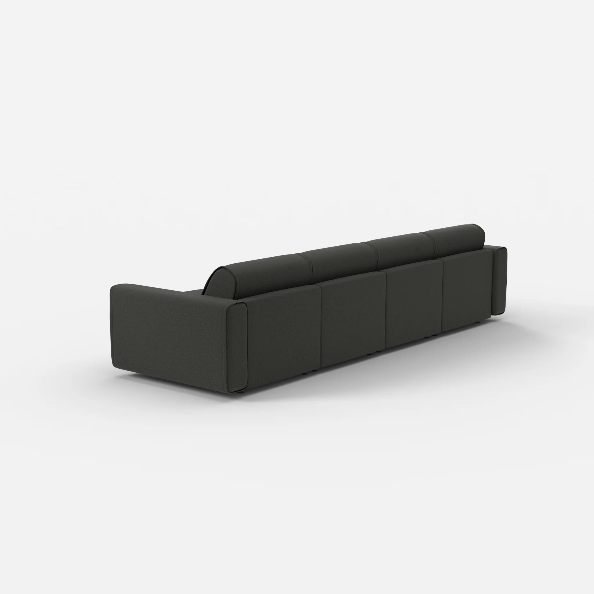 4 Sitzer Sofa Belleform mit breiter Armlehne 1 dama0002 in Anthrazit von hinten