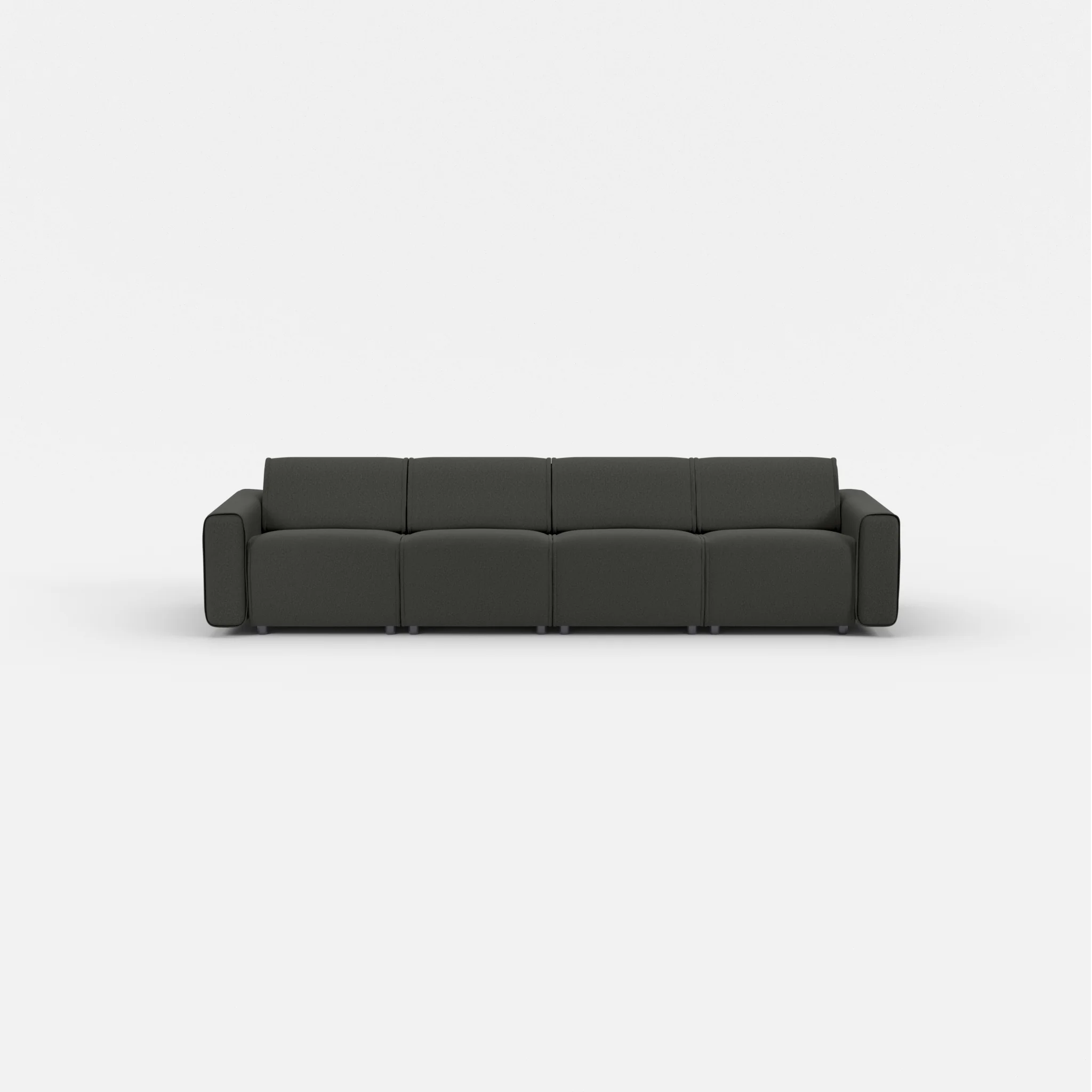 4 Sitzer Sofa Belleform mit breiter Armlehne 1 dama0002 in Anthrazit von vorne