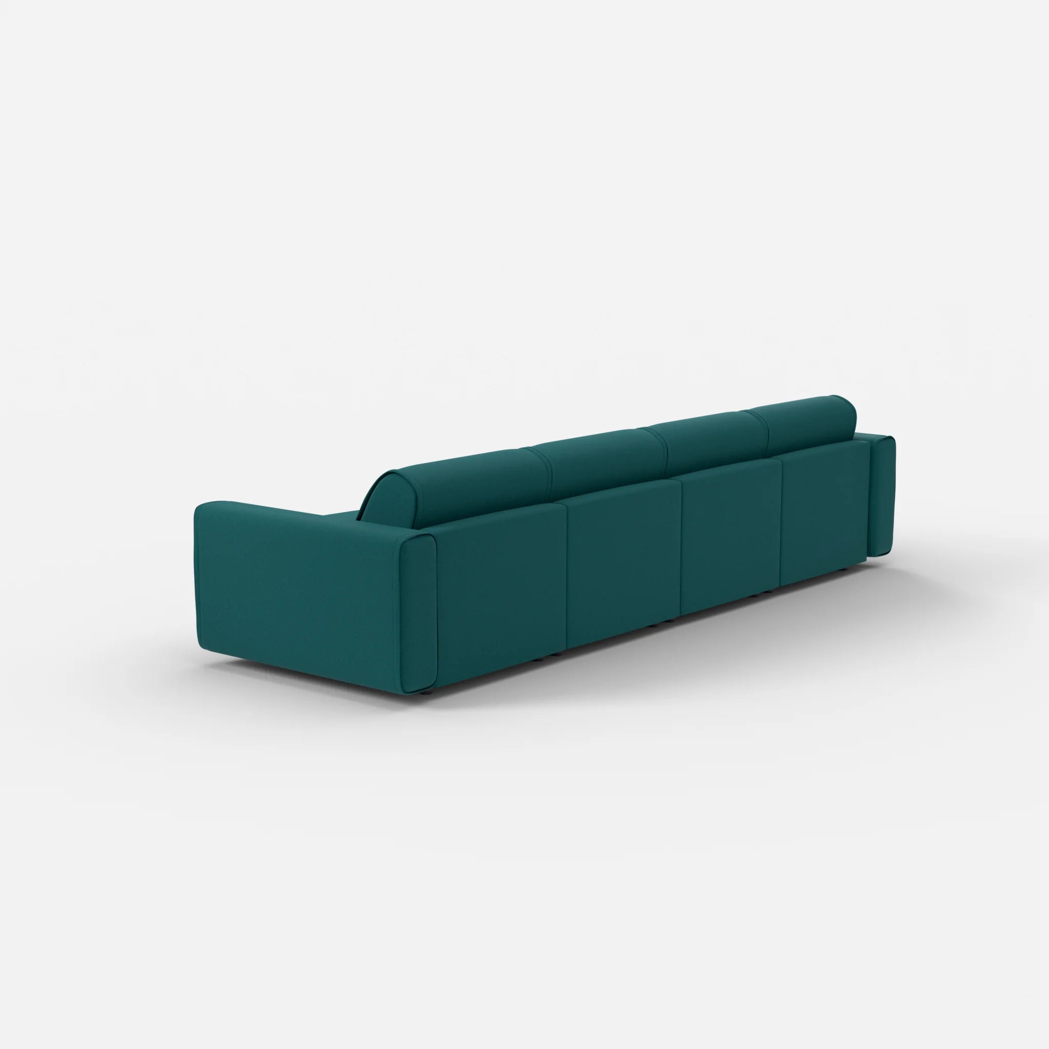 4 Sitzer Sofa Belleform mit breiter Armlehne 1 dama0018 in Türkis von hinten