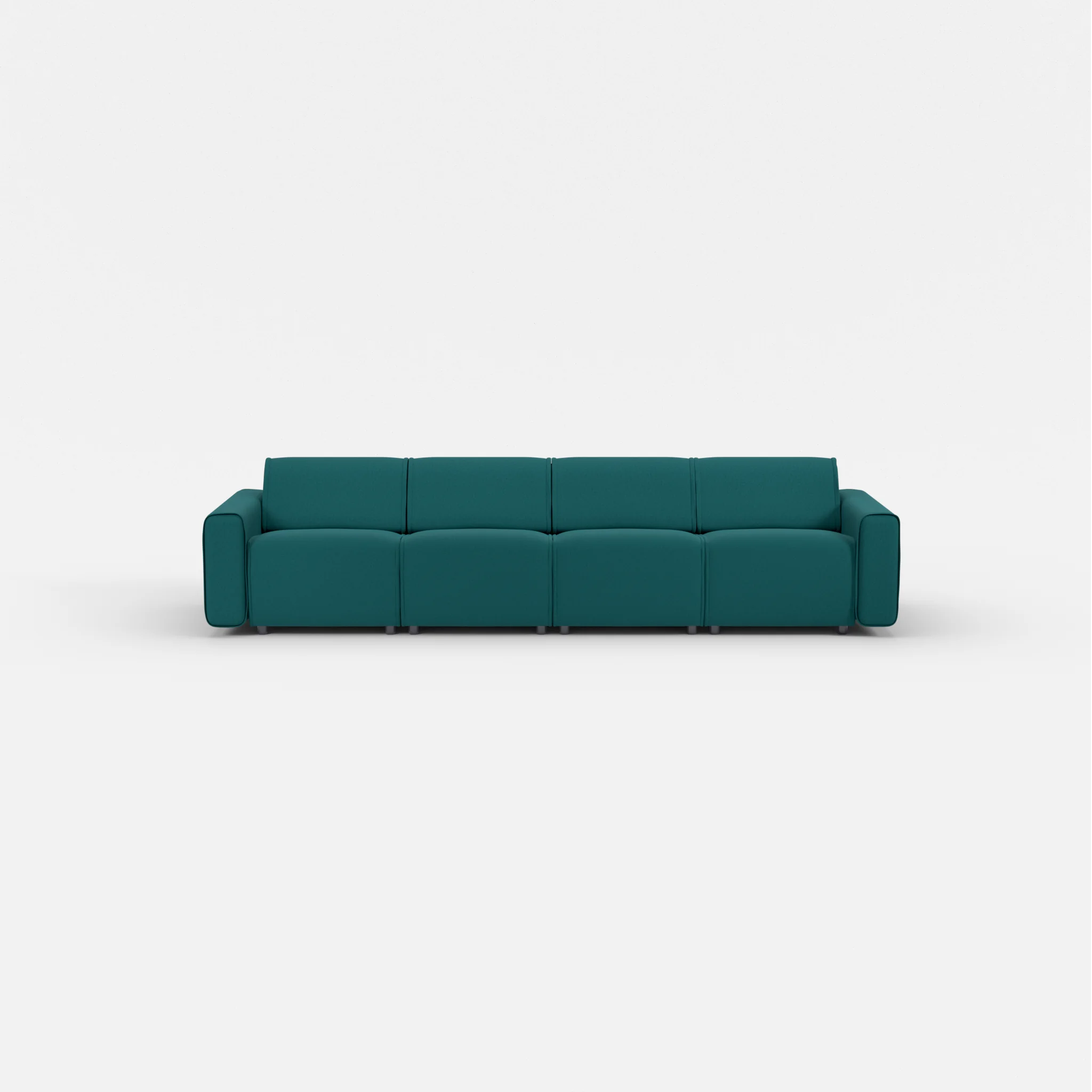 4 Sitzer Sofa Belleform mit breiter Armlehne 1 dama0018 in Türkis von vorne