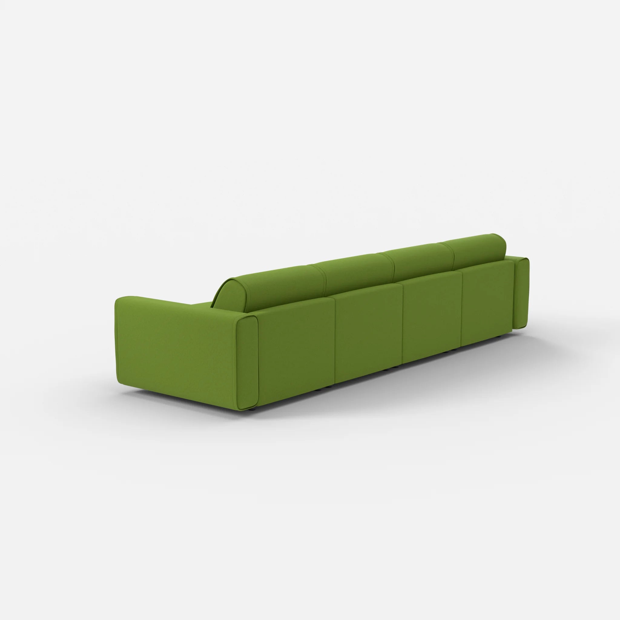 4 Sitzer Sofa Belleform mit breiter Armlehne 1 dama0027 in Grün von hinten
