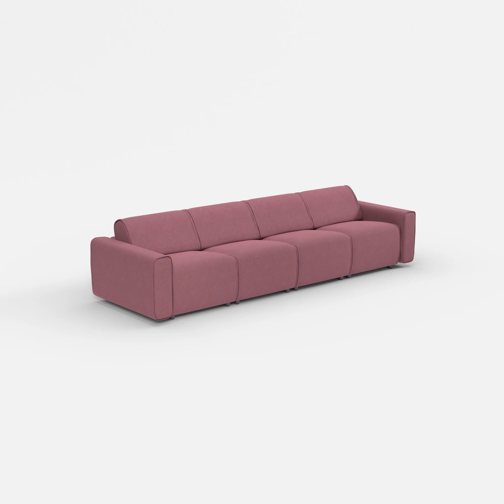 4 Sitzer Sofa Belleform mit breiter Armlehne 1 dama0041 in Violett von der Seite