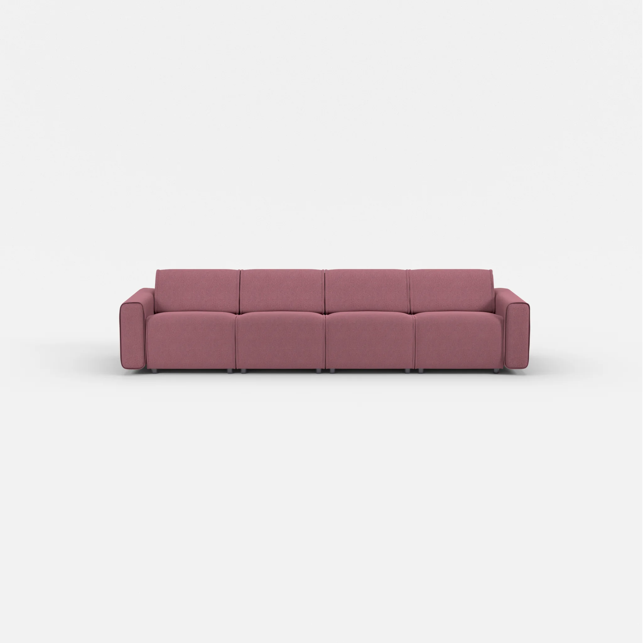 4 Sitzer Sofa Belleform mit breiter Armlehne 1 dama0041 in Violett von vorne