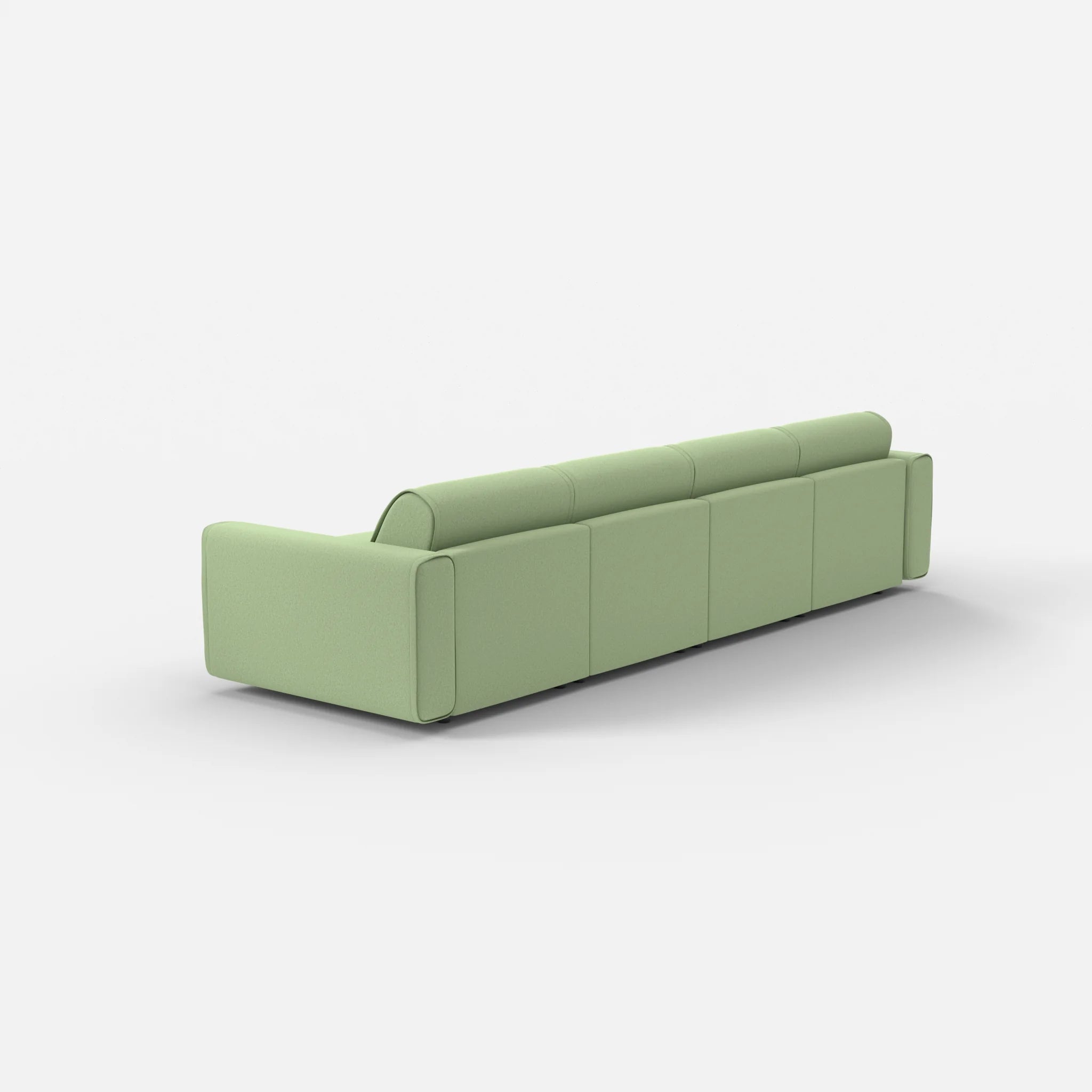 4 Sitzer Sofa Belleform mit breiter Armlehne 1 dama0042 in Hellgrün von hinten