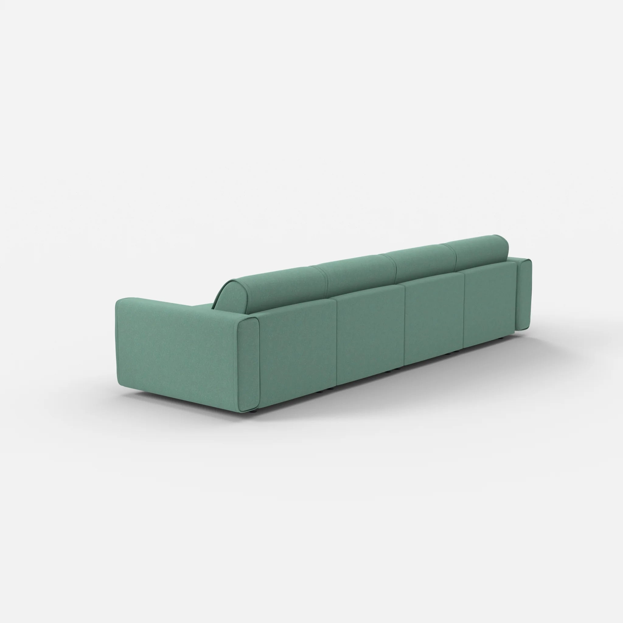 4 Sitzer Sofa Belleform mit breiter Armlehne 1 dama0045 in Türkis von hinten