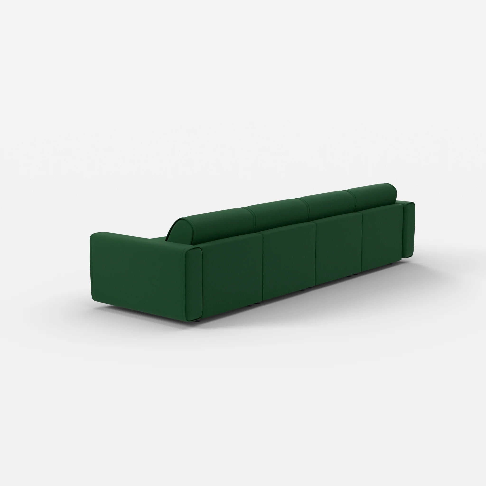 4 Sitzer Sofa Belleform mit breiter Armlehne 1 dama0052 in Dunkelgrün von hinten