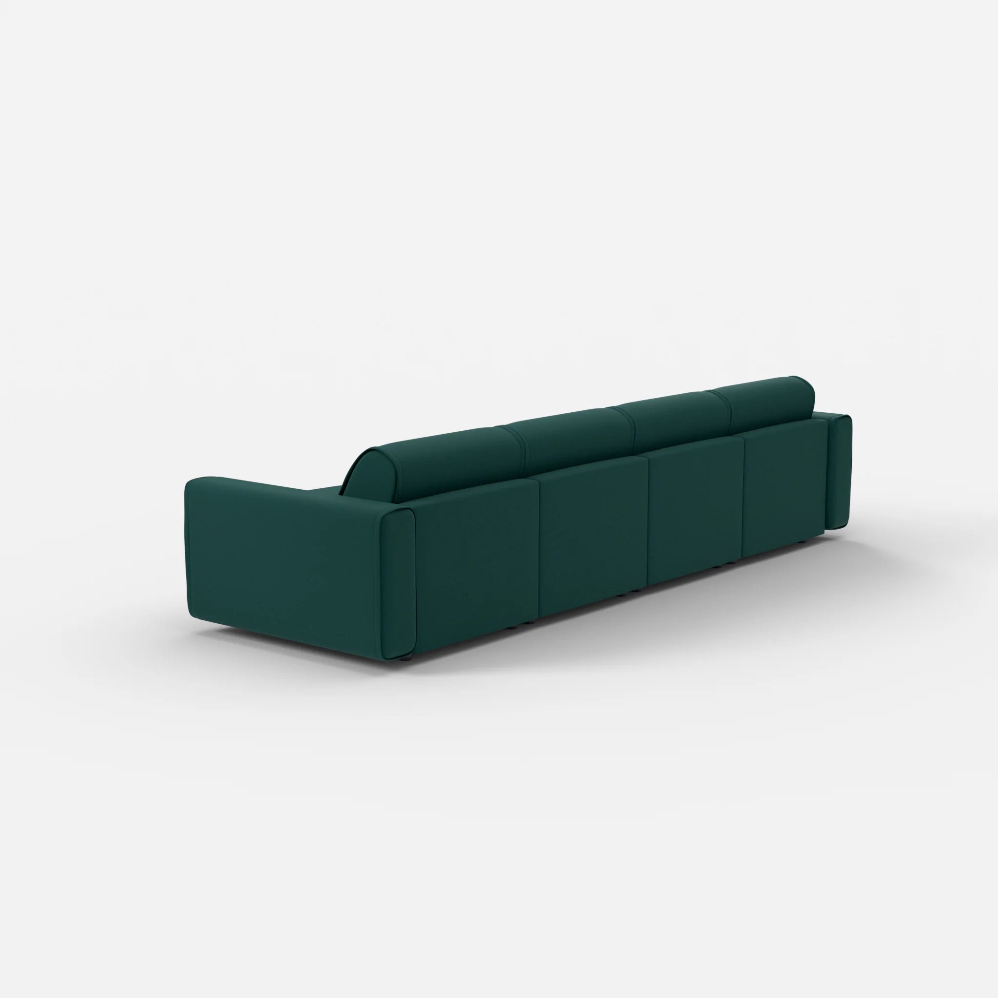 4 Sitzer Sofa Belleform mit breiter Armlehne 1 dama0073 in Petrol von hinten