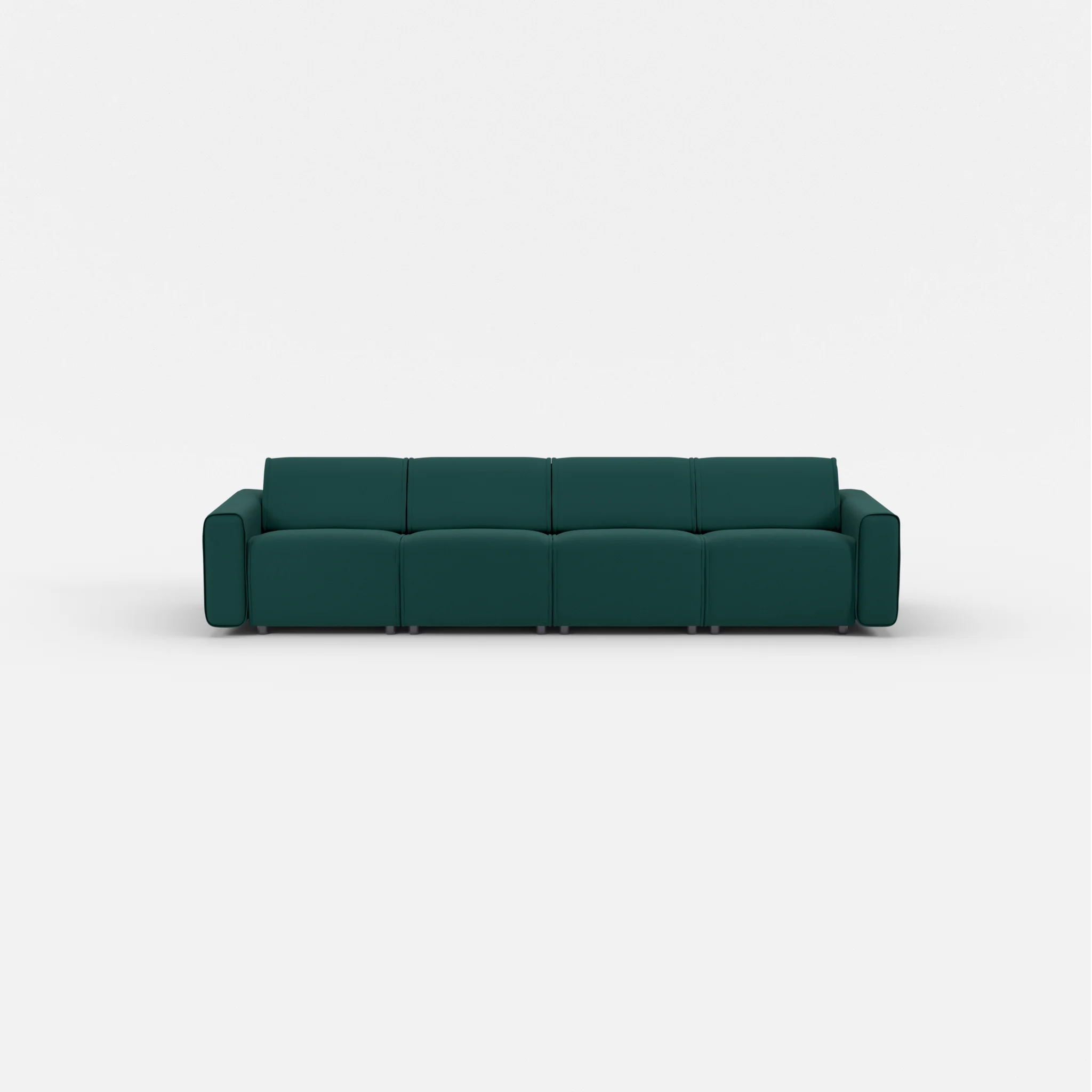 4 Sitzer Sofa Belleform mit breiter Armlehne 1 dama0073 in Petrol von vorne