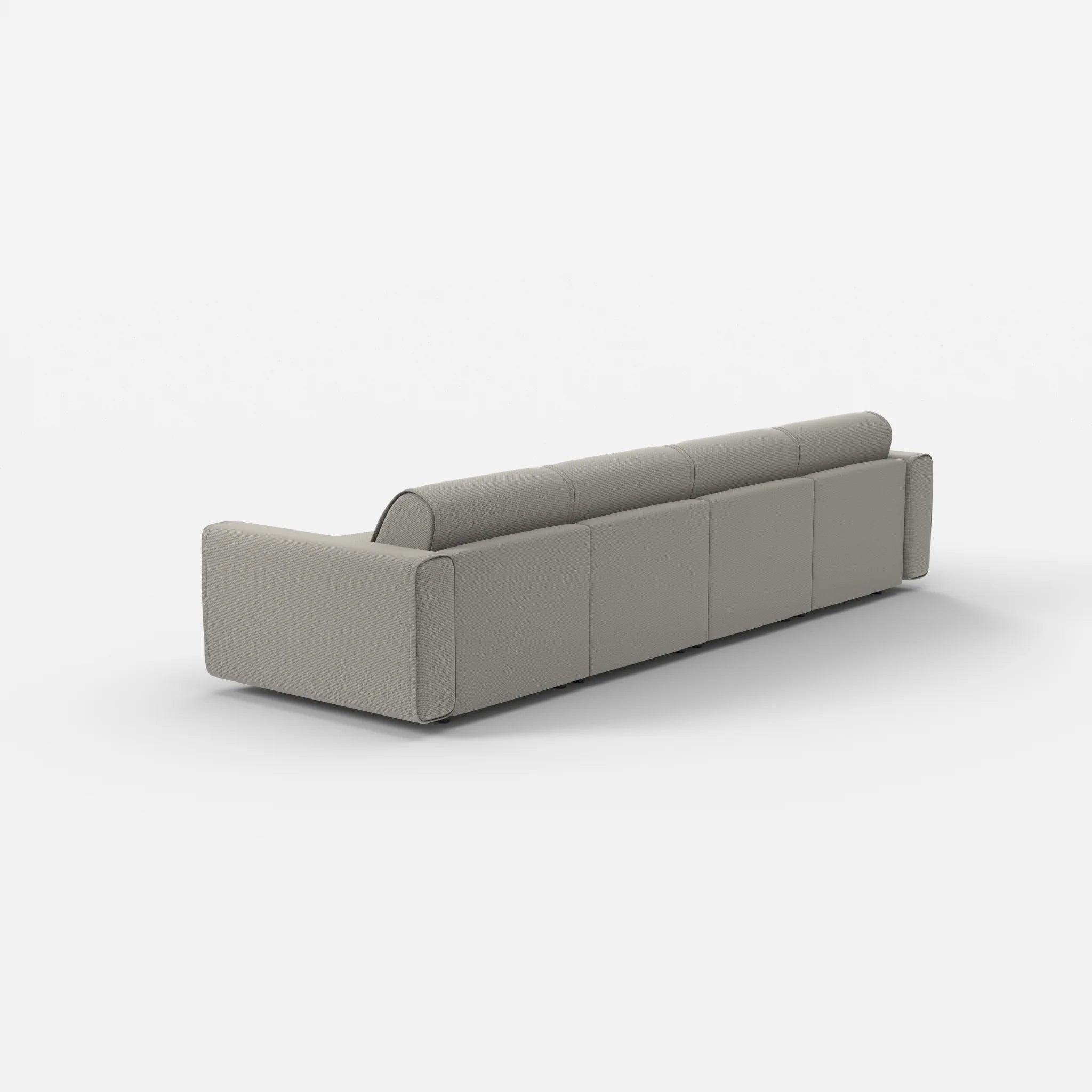 4 Sitzer Sofa Belleform mit breiter Armlehne 1 nabucco1003 in Hellgrau von hinten