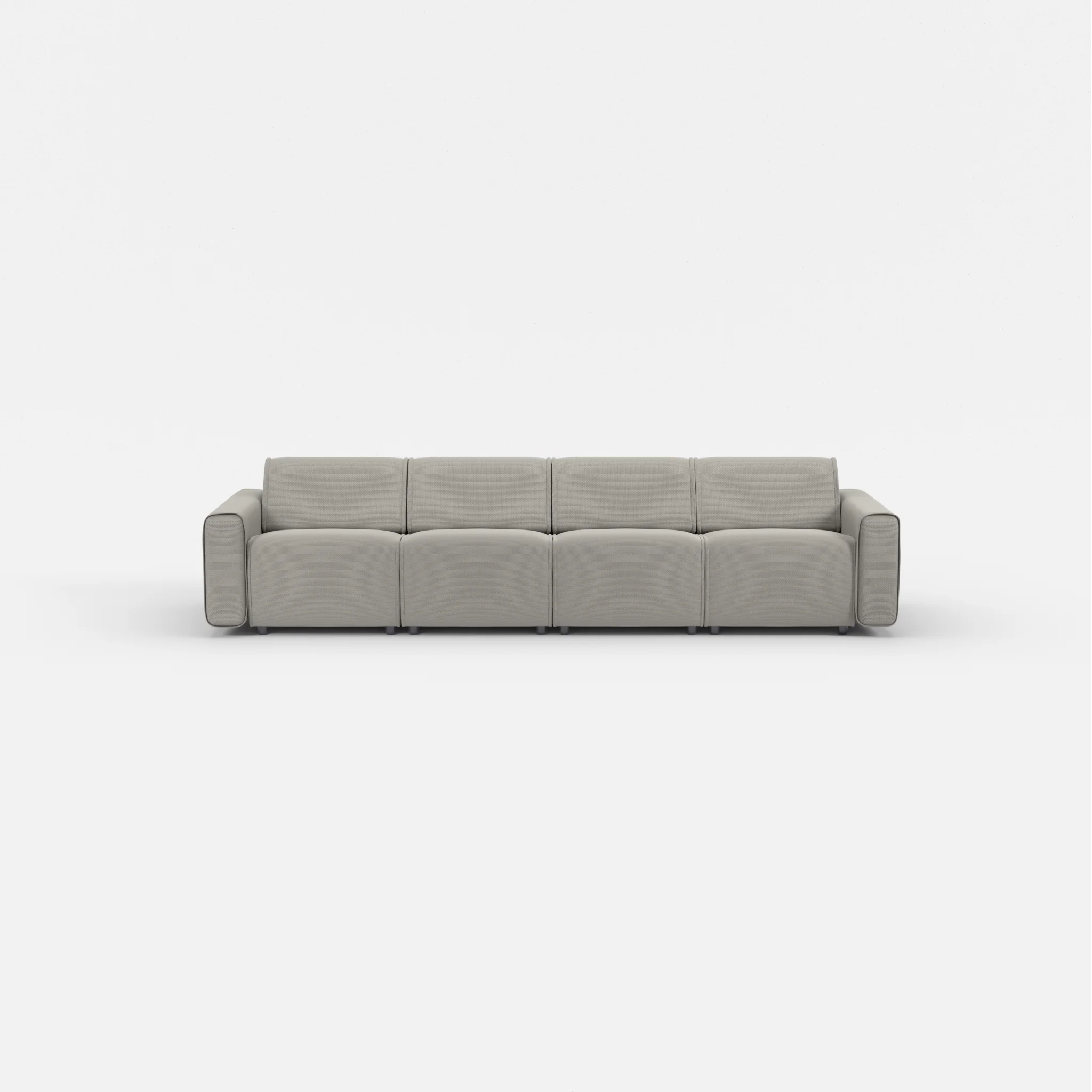 4 Sitzer Sofa Belleform mit breiter Armlehne 1 nabucco1003 in Hellgrau von vorne