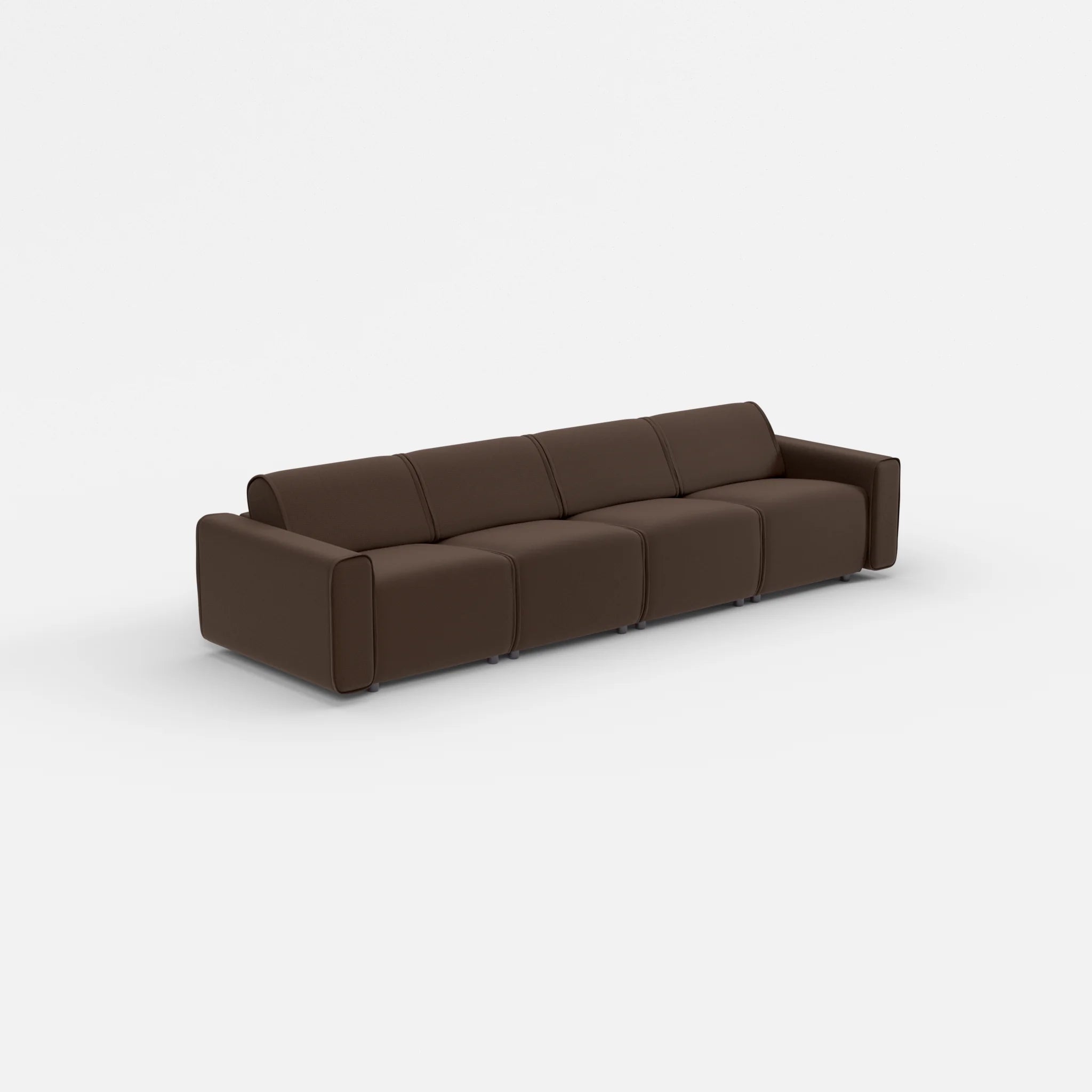 4 Sitzer Sofa Belleform mit breiter Armlehne 1 nabucco2022 in Dunkelbraun von der Seite