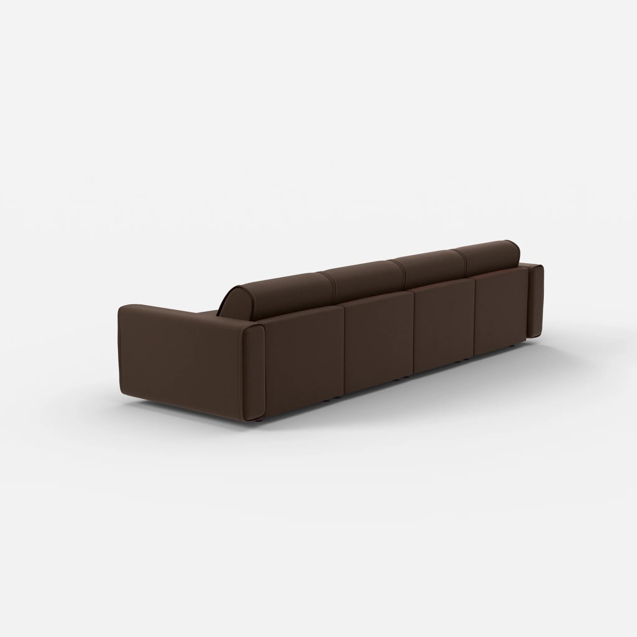 4 Sitzer Sofa Belleform mit breiter Armlehne 1 nabucco2022 in Dunkelbraun von hinten